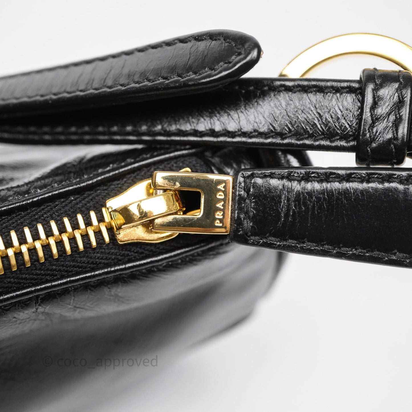 Prada Re-Edition 2002 Small Shoulder Bag Black Brushed Calf Leather