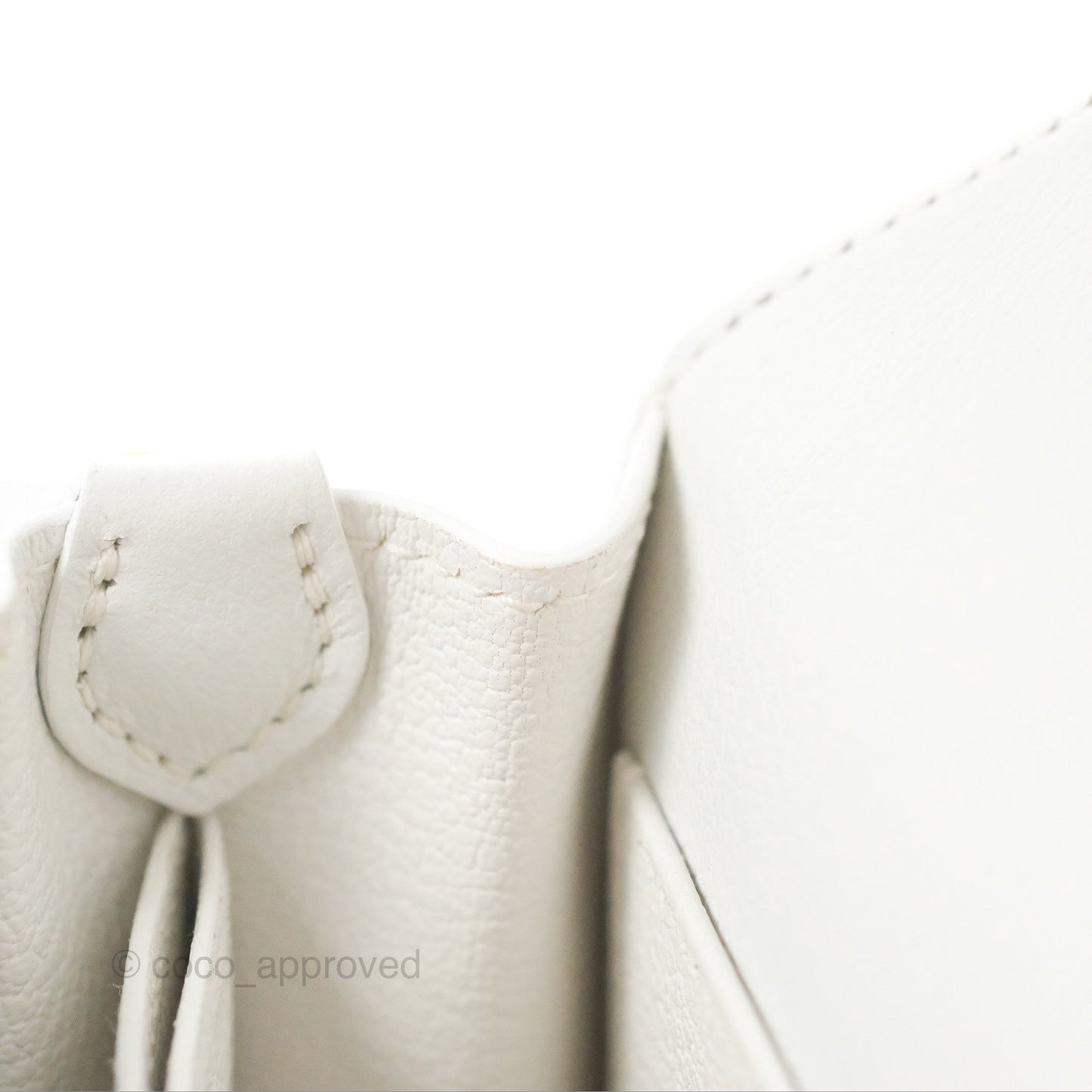 Hermès Roulis Mini 18 New White Evercolor Permabrass Hardware