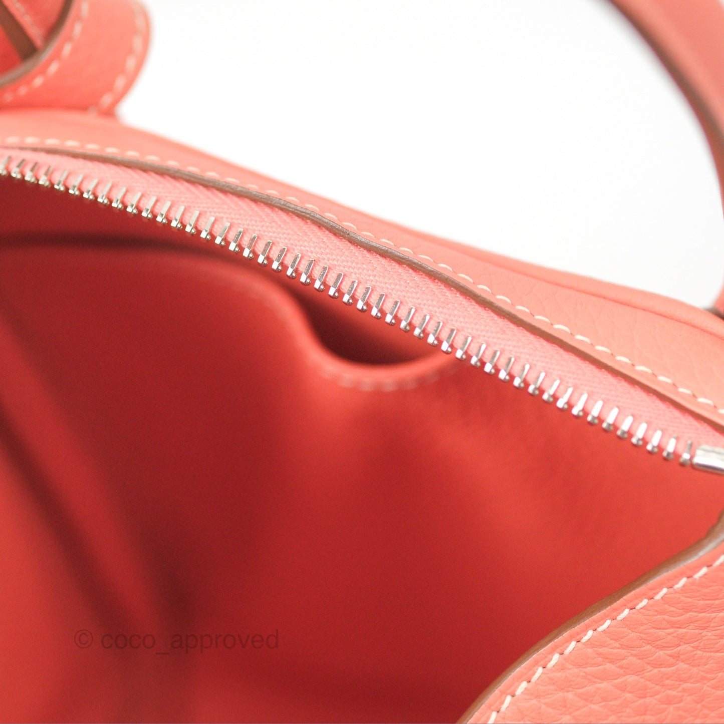 Hermès Lindy 30 Flamingo Clemence Palladium Hardware