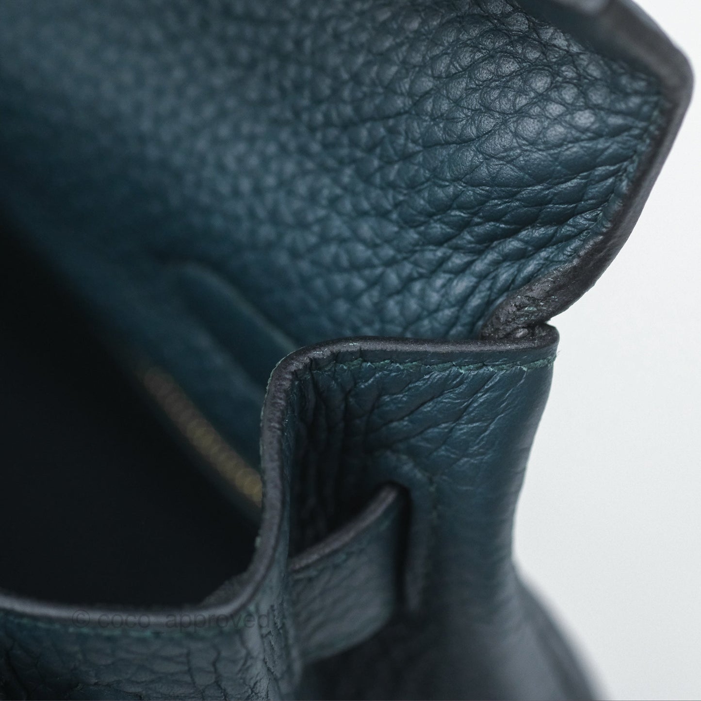 Hermès Kelly 28 Retourne Dark Green Clemence Gold Hardware