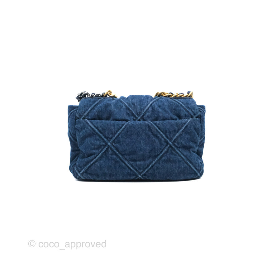Chanel 19 Small Denim Mixed Hardware