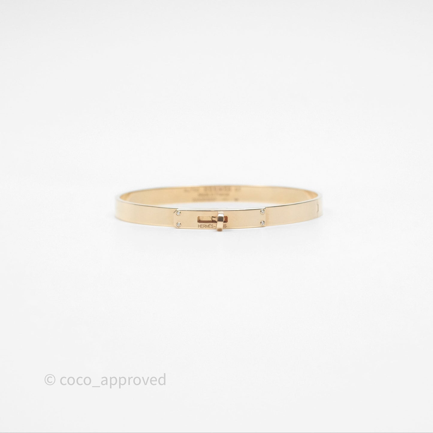 Hermès Kelly Bracelet PM 4 Diamonds Rose Gold