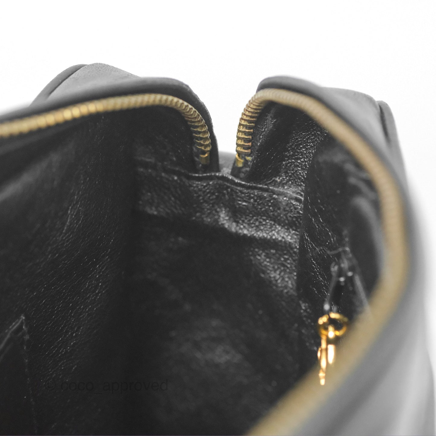 Chanel Vintage Quilted Shoulder Bag Black Lambskin Gold Hardware