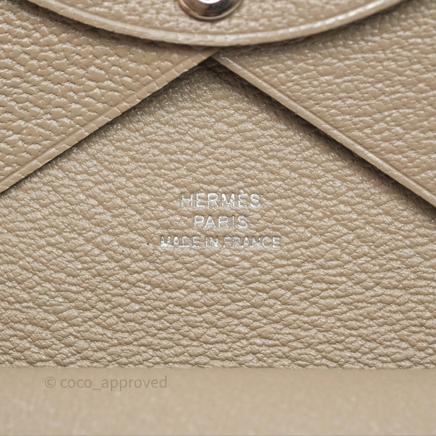 Hermès Calvi Duo Compact Card Holder Gris Tourterelle Mysore