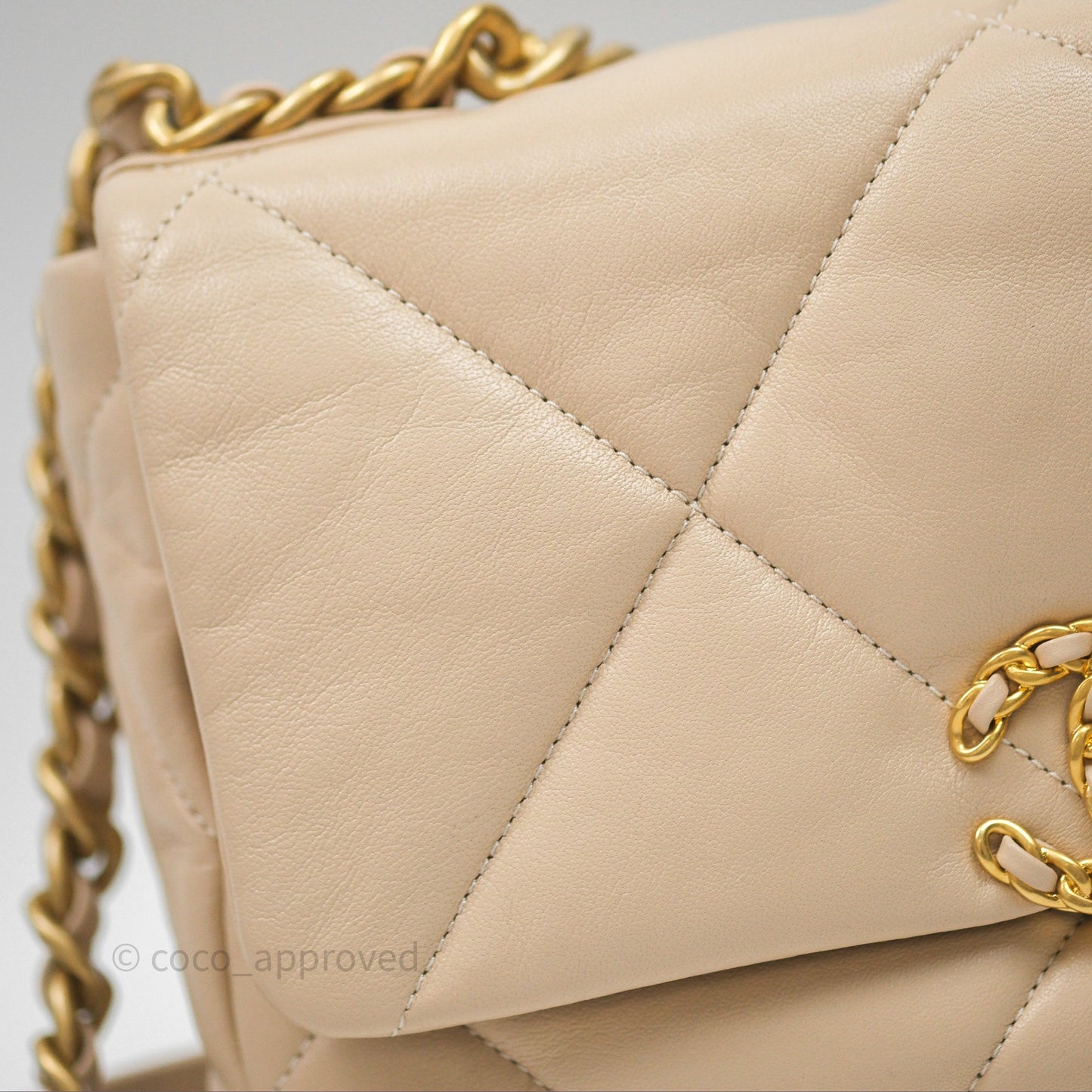 Chanel 19 Small Beige Mixed Hardware