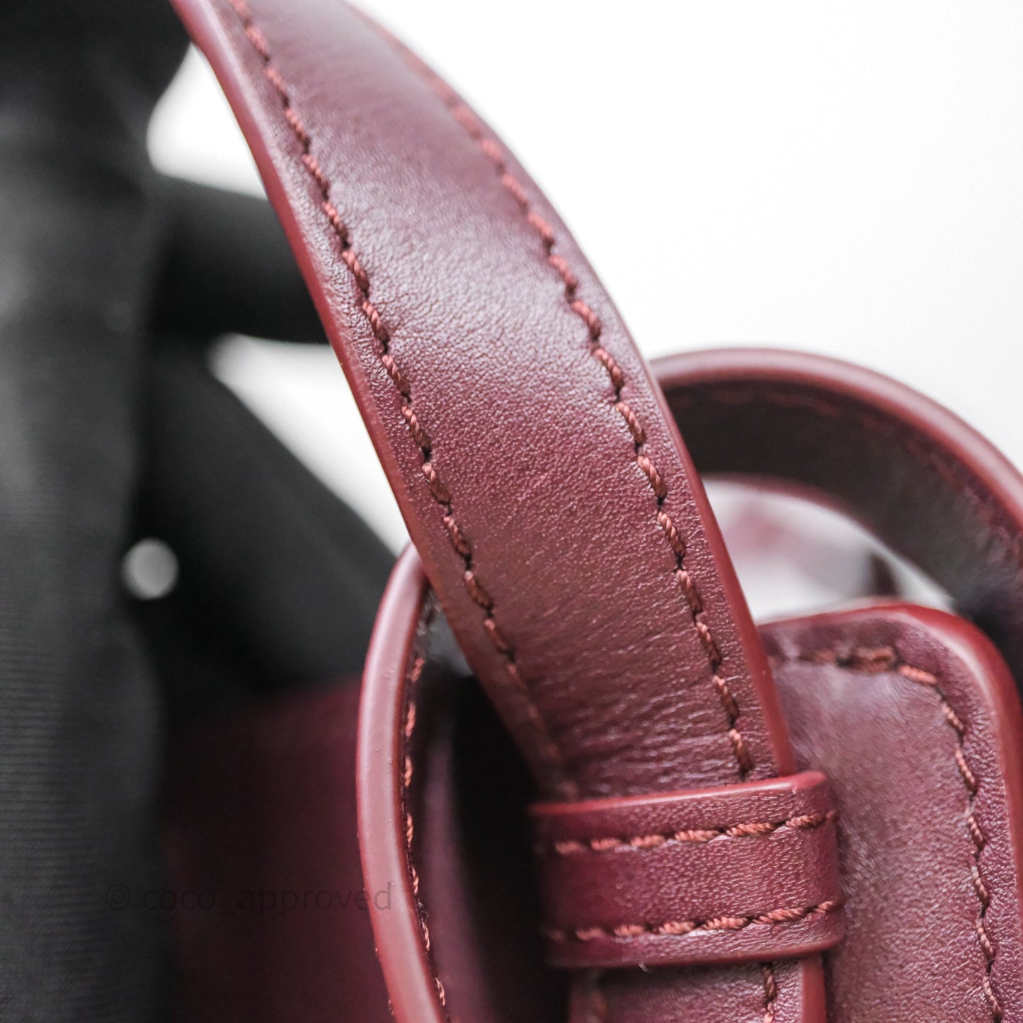 Loewe Hammock Slice Dark Red Bag Gold Hardware