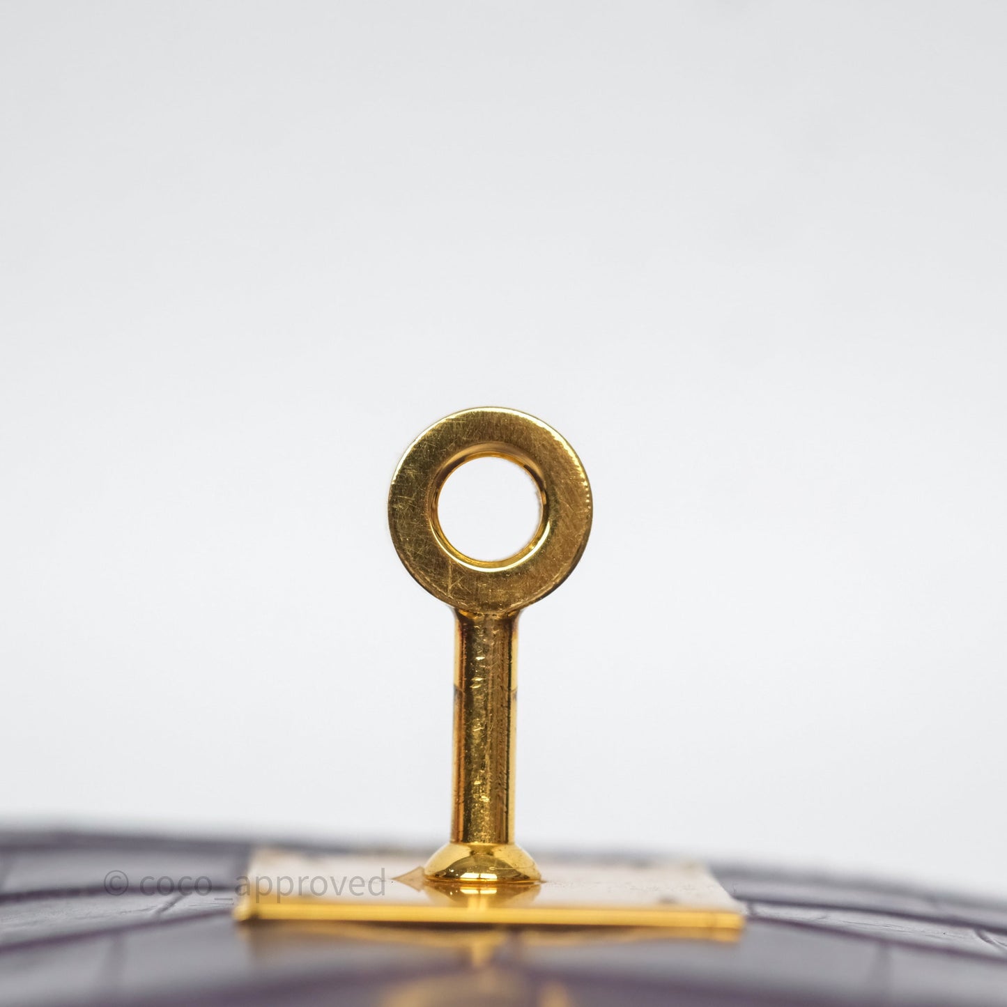 Hermès Kelly 28 Purple Crocodile Gold Hardware