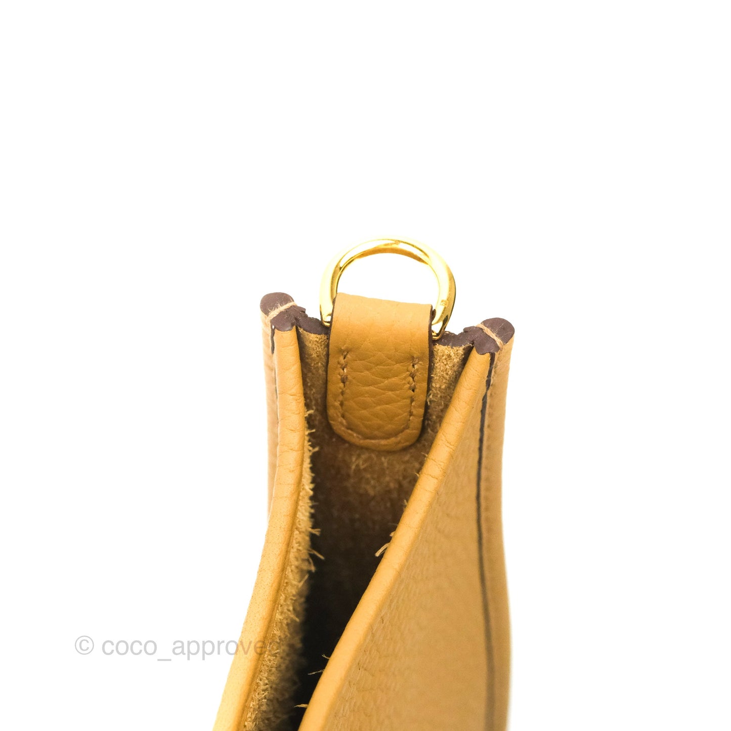 Hermès Mini Evelyne 16 Biscuit 48 Camel Clemence Gold Hardware