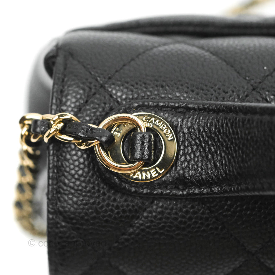 Chanel Quilted Small Business Affinity Flap Black Caviar Gold Hardware