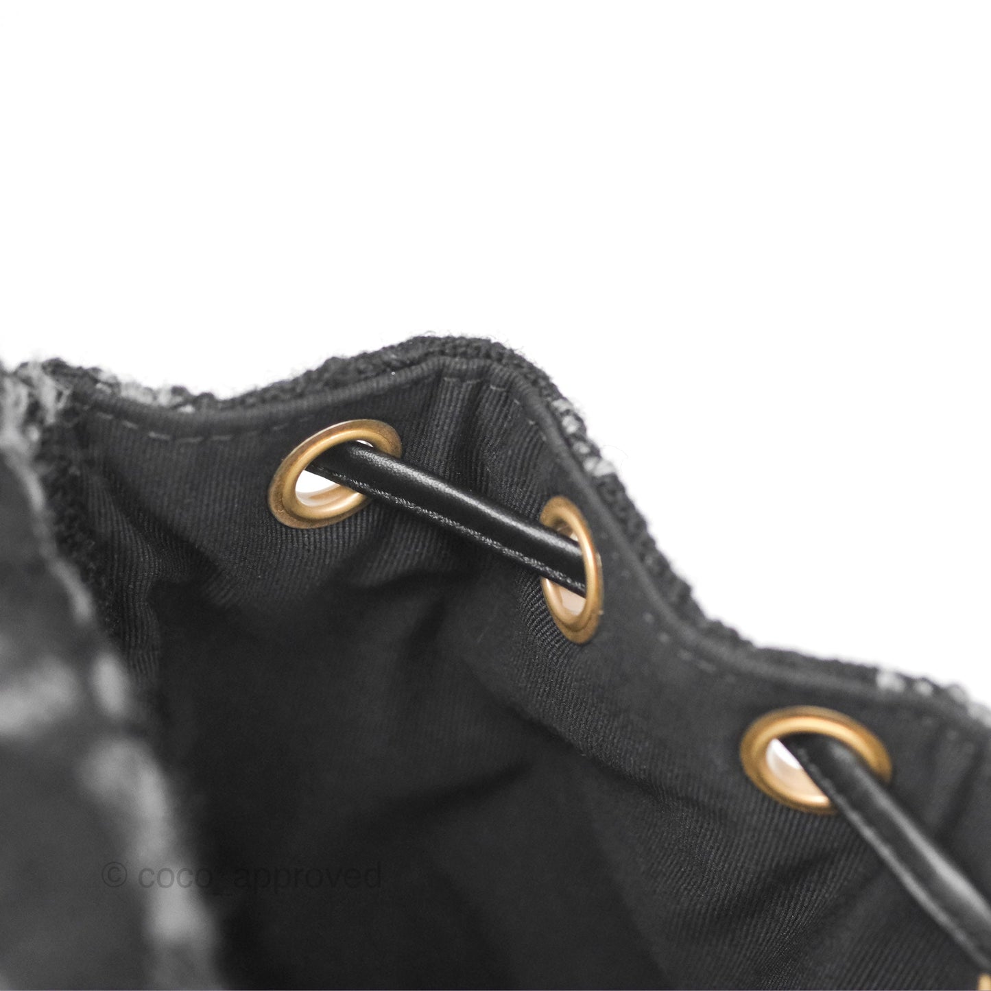 Chanel Duma Backpack Black Tweed Aged Gold Hardware 22K