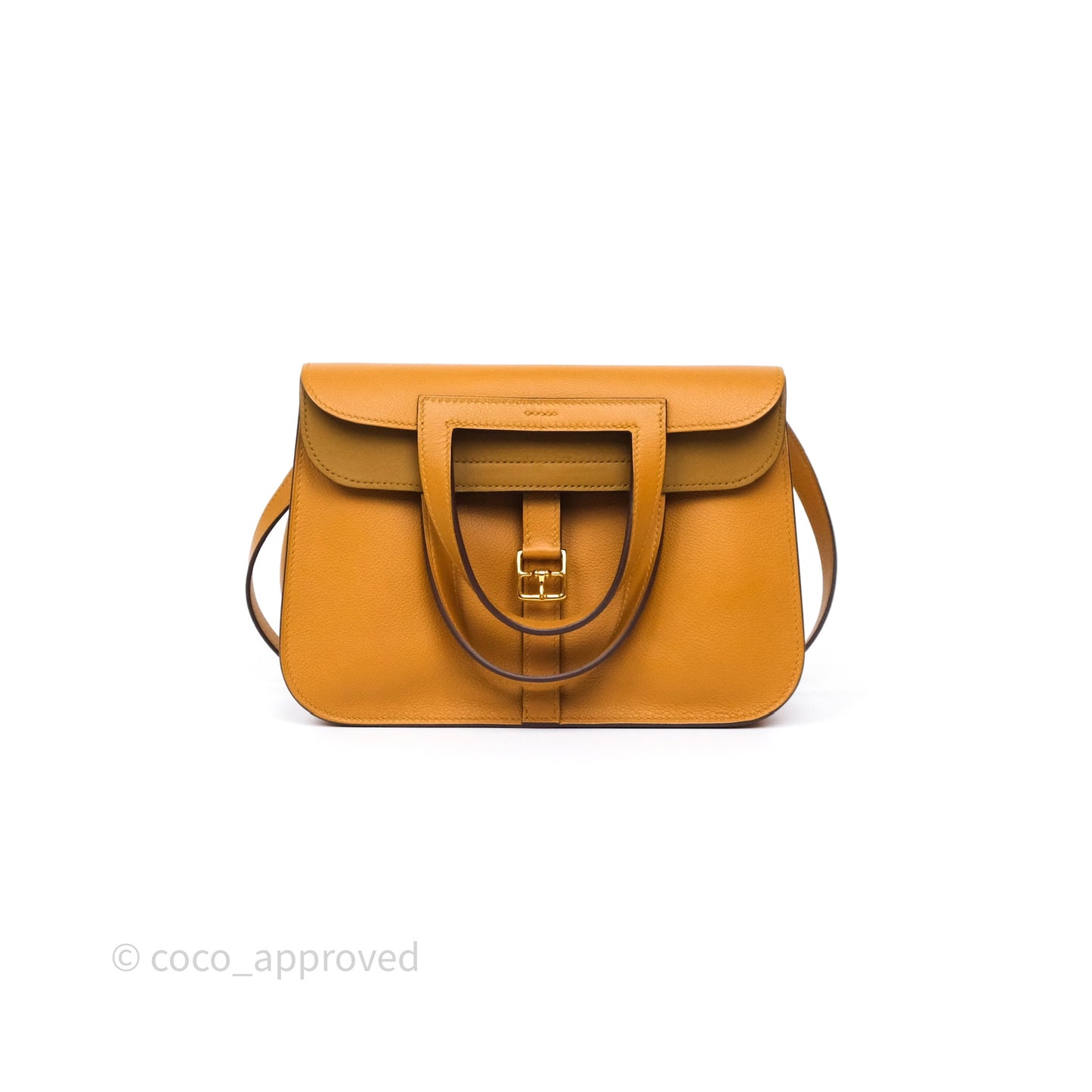 Hermès Halzan 25 Caramel 28 Evercolor Gold Hardware
