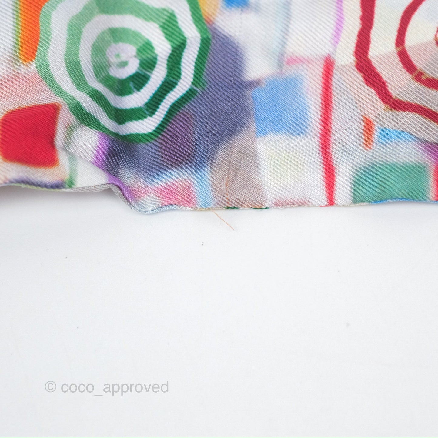 Chanel Silk Twilly in Multicolor Red