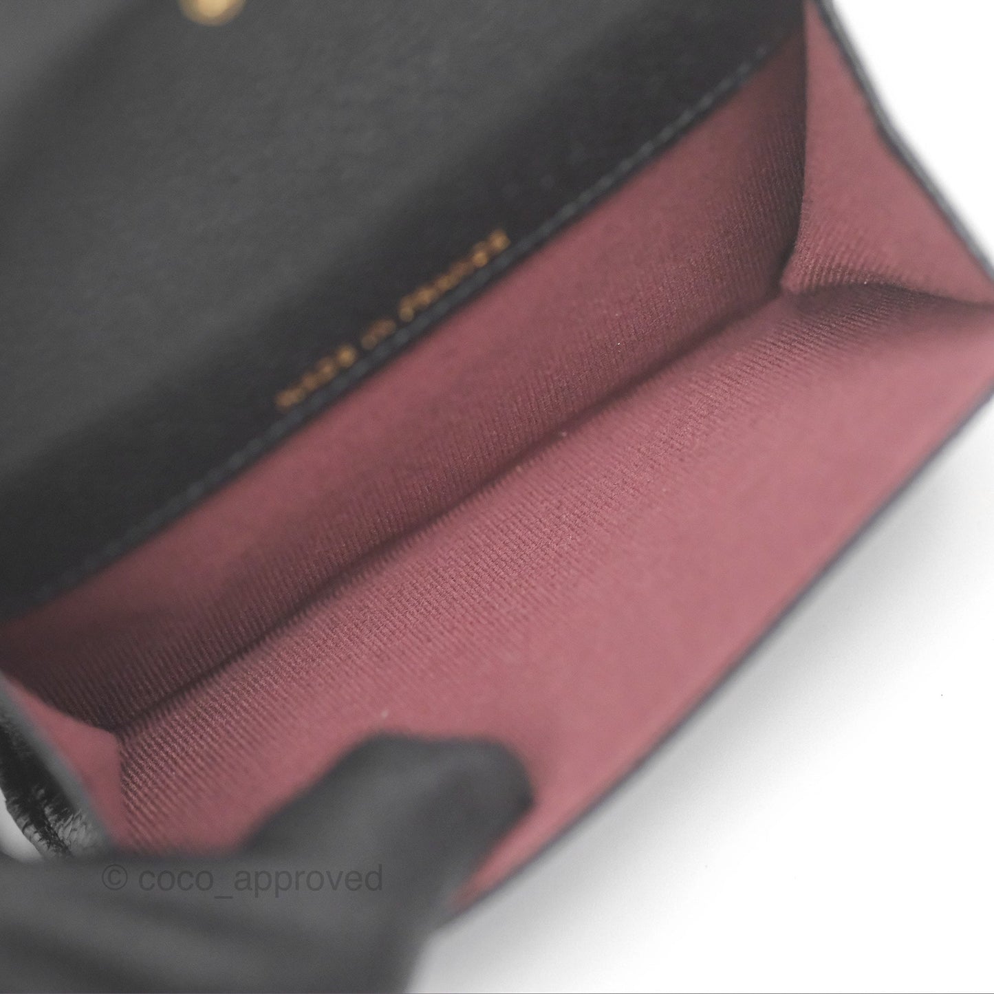 Chanel Quilted Flap Card Holder Caviar Black Gold Hardware