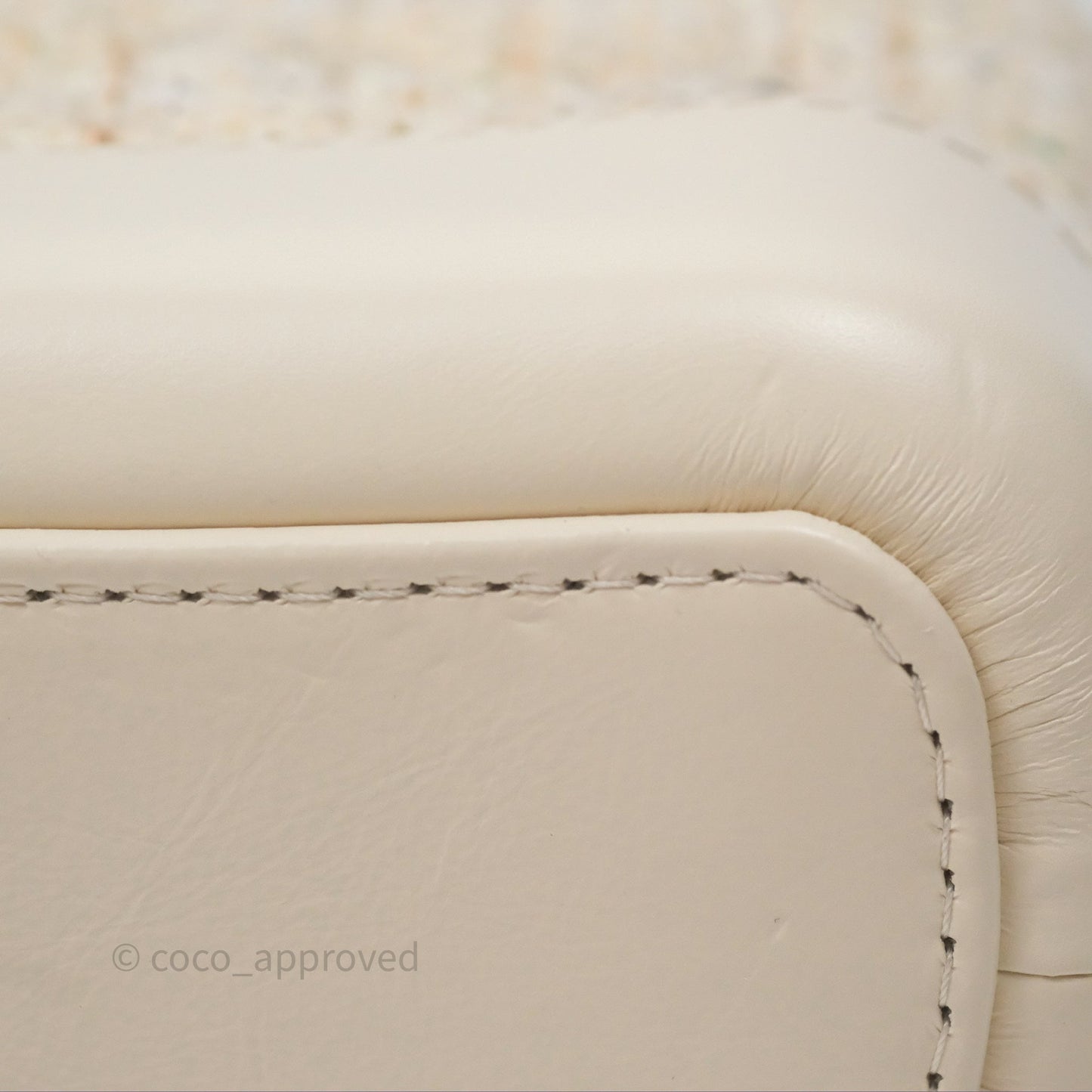 Chanel Small Gabrielle Hobo Quilted Ivory Tweed Aged Calfskin