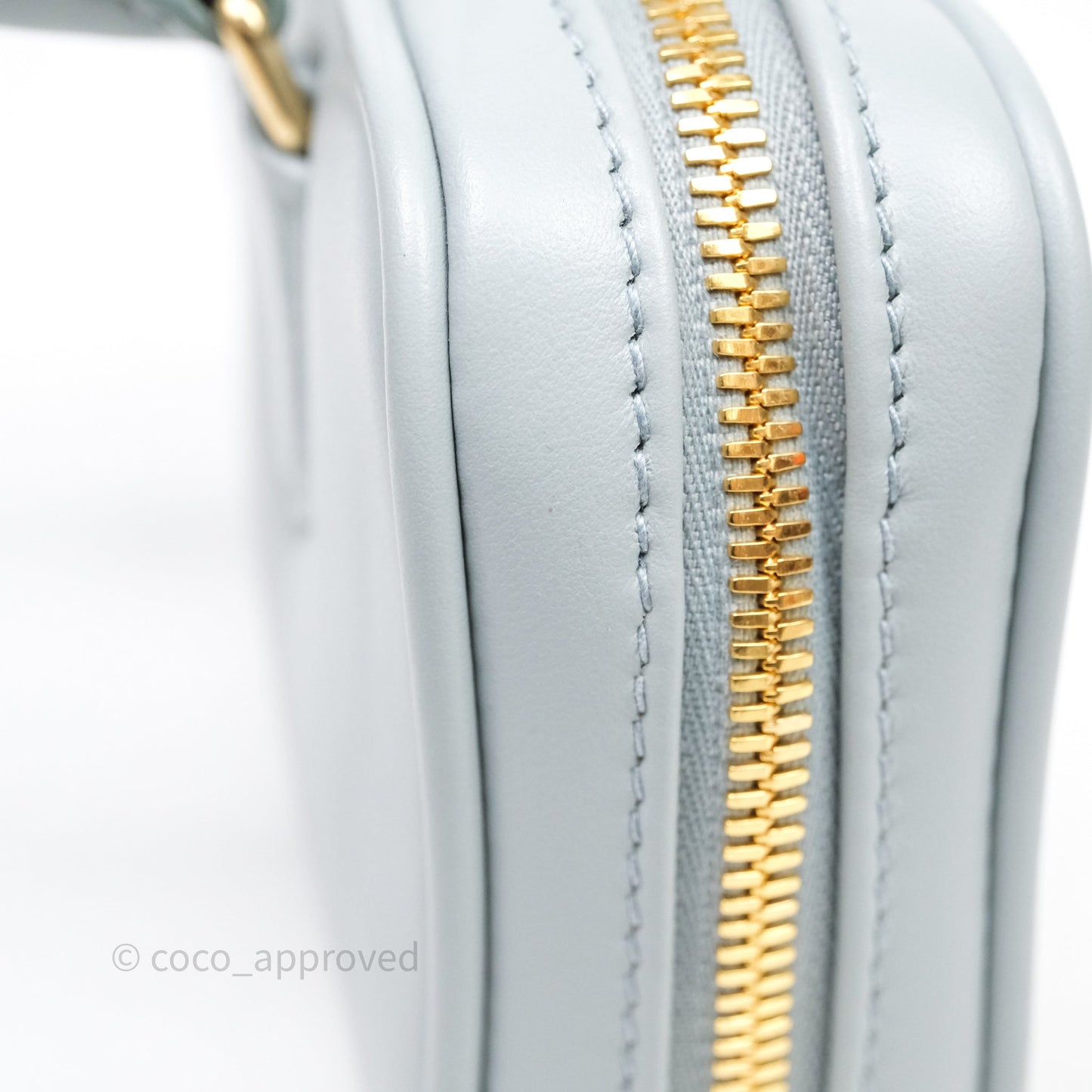 Miu Miu Arcadie Mini Bag Lago Blue Gold Hardware