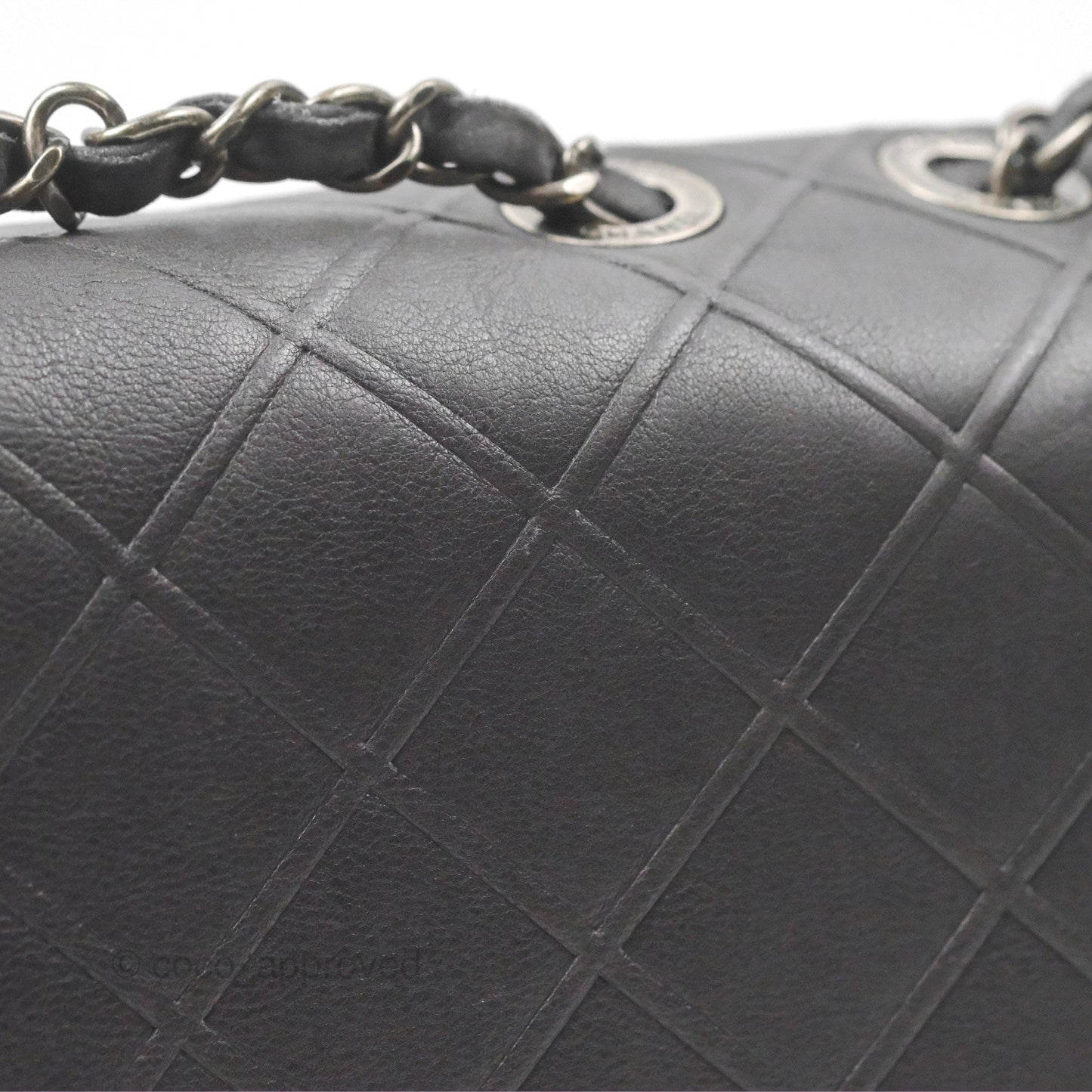 Chanel New Chic Flap Dark Grey Calfskin Ruthenium Hardware