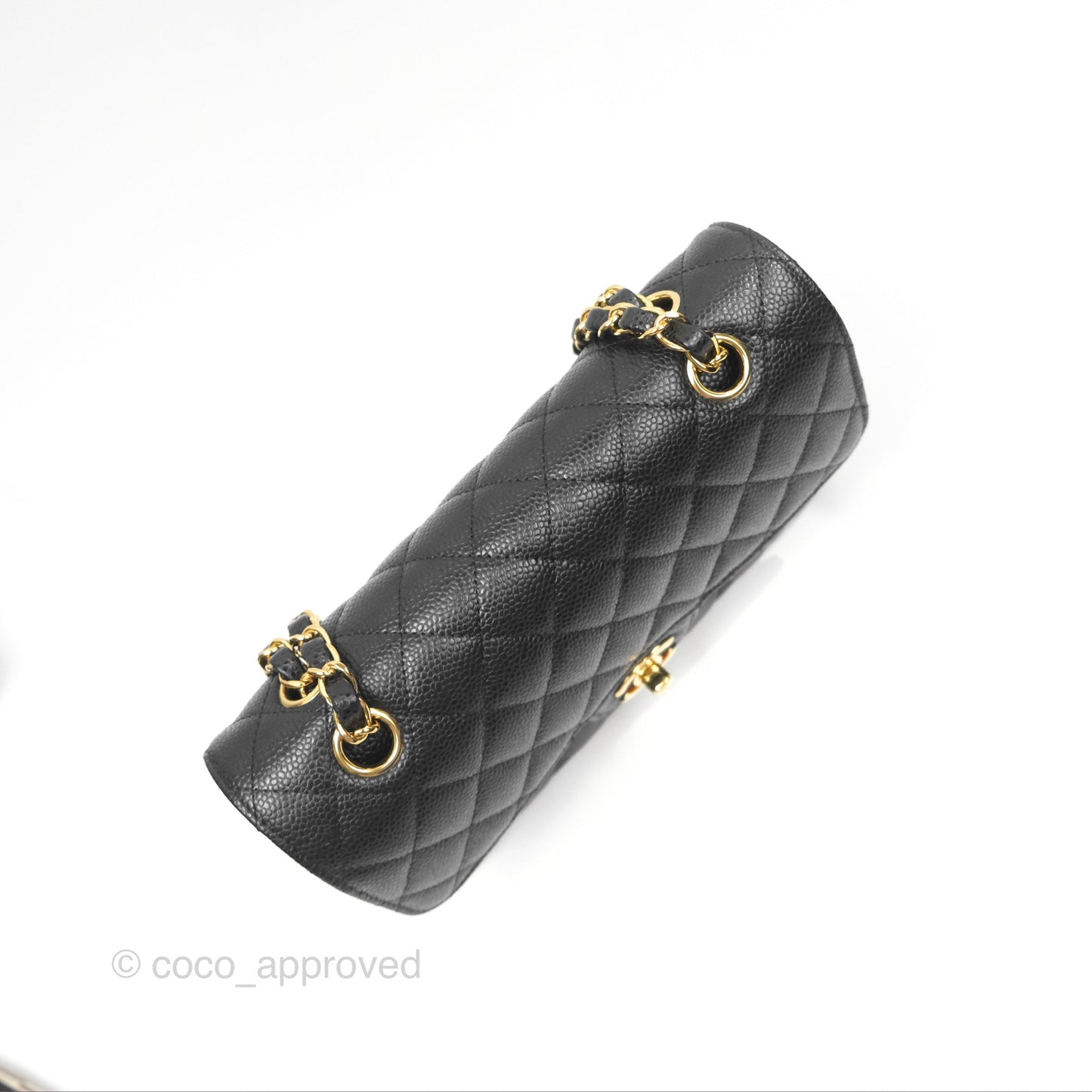 Chanel Small Classic Flap Quilted Black Caviar Gold Hardware