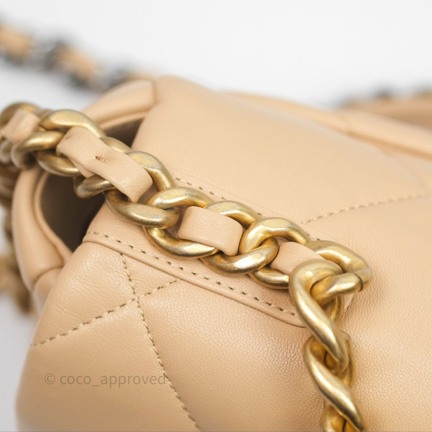 Chanel 19 Small Beige Mixed Hardware
