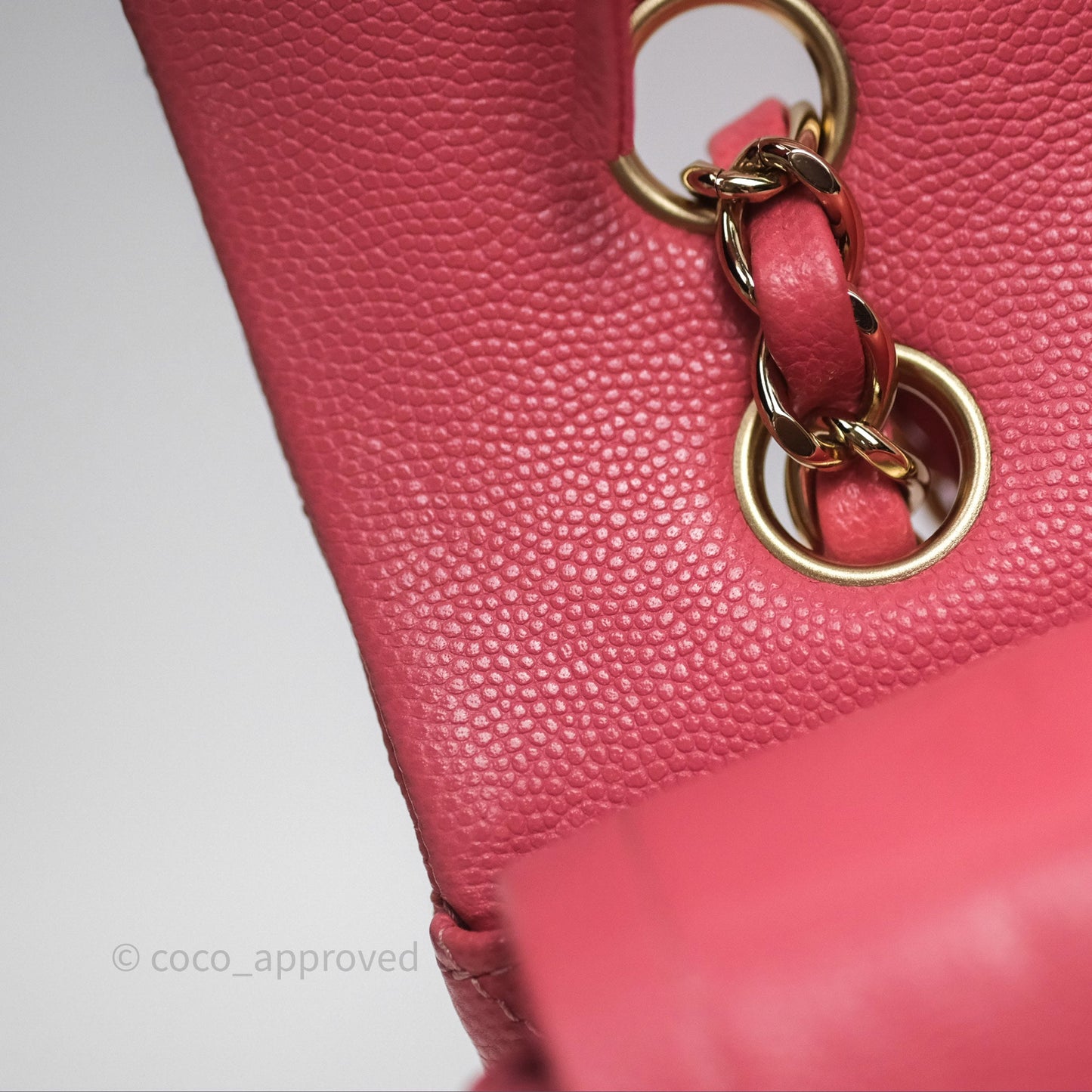 Chanel Classic M/L Medium Flap Quilted Pink Caviar Gold Hardware