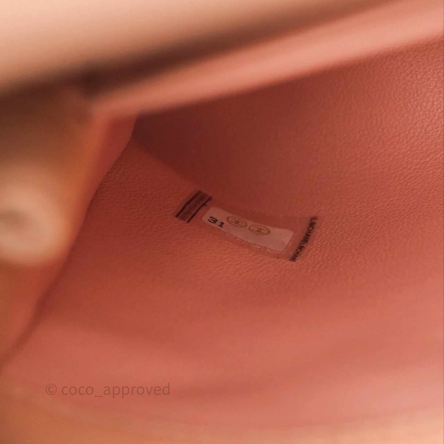 Chanel Small Coco Handle Quilted Pink Beige Caviar Gold Hardware
