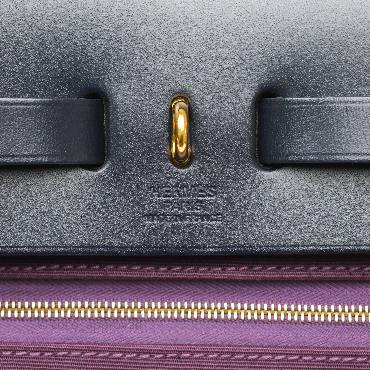 Hermès Herbag Zip 31 Retourne Cassis Bleu Indigo