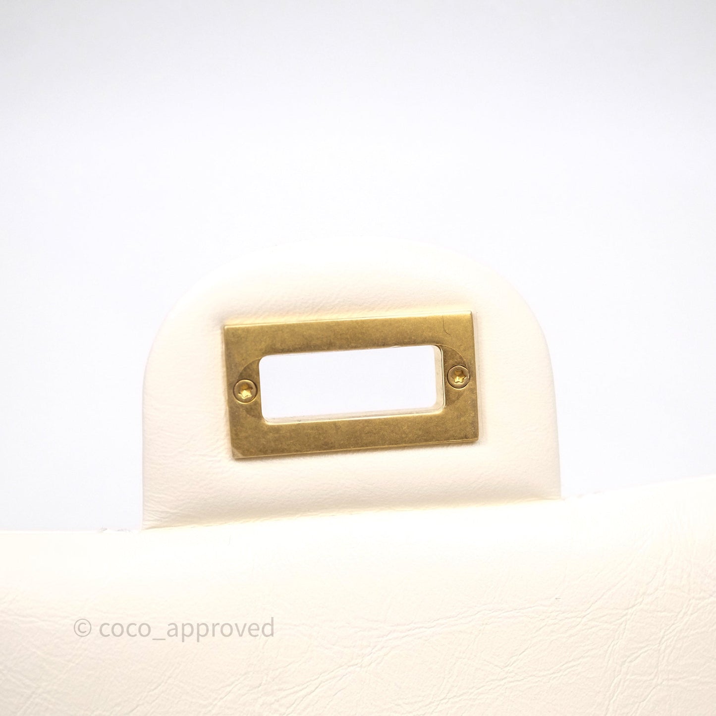 Chanel Mini Reissue 224 White Calfskin Aged Gold Hardware
