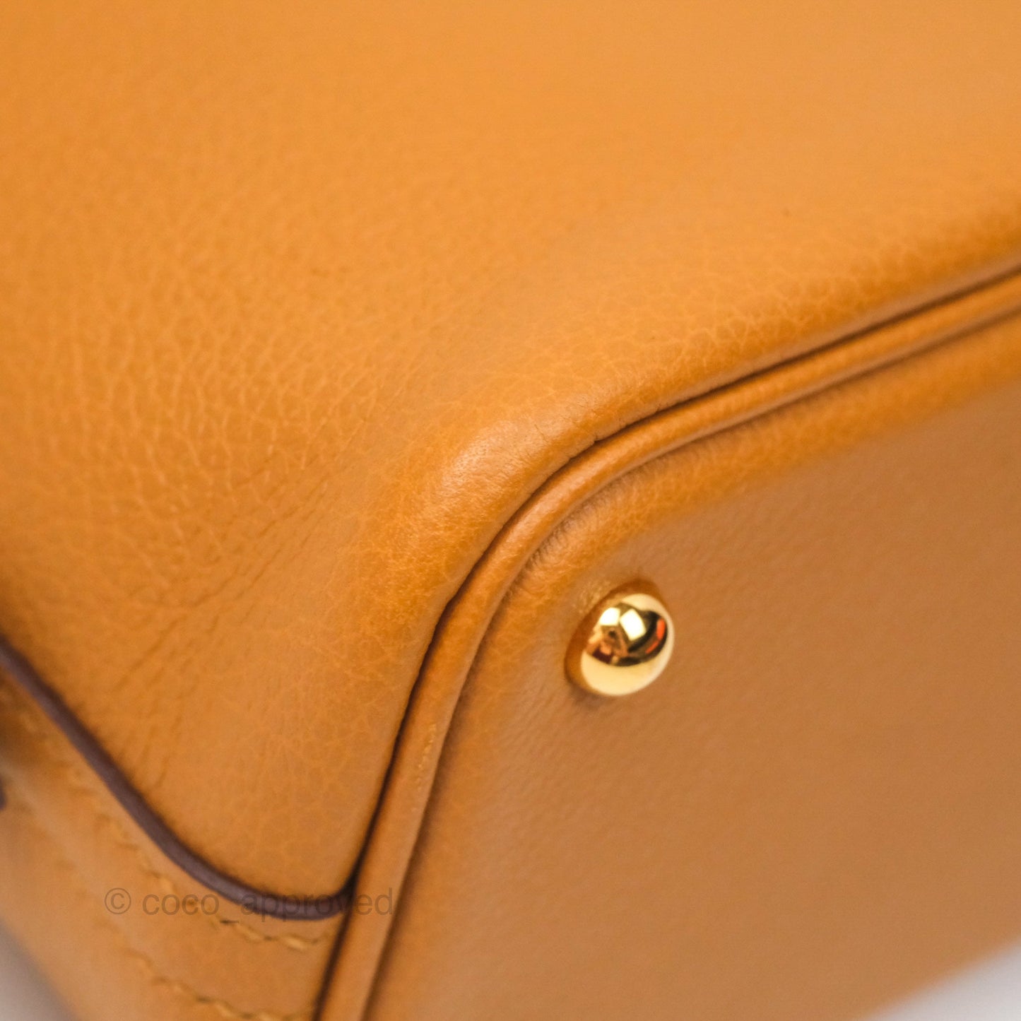 Hermès Bolide Mini 1923 Evercolor Caramel 28/ Mauve Pale 09 Gold Hardware