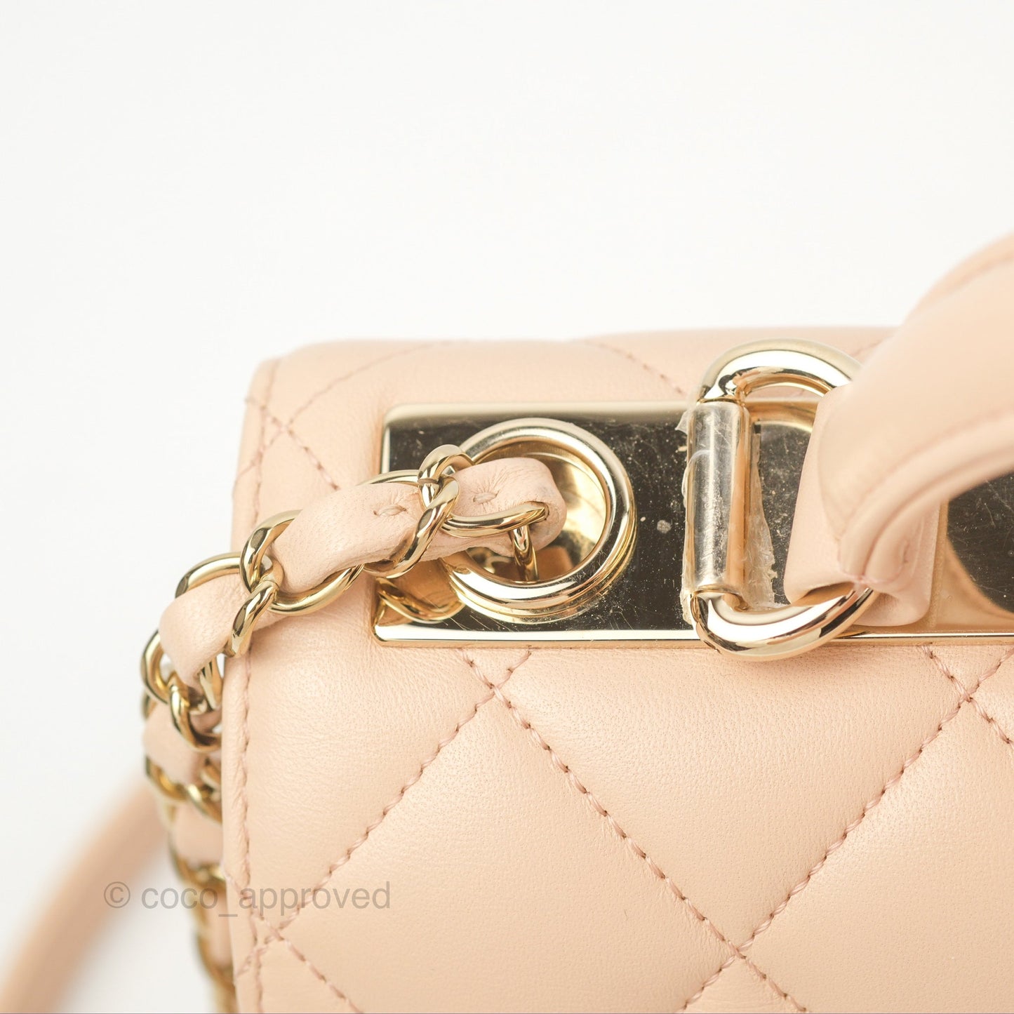 Chanel Small Trendy CC Light Beige Pink Lambskin Gold Hardware