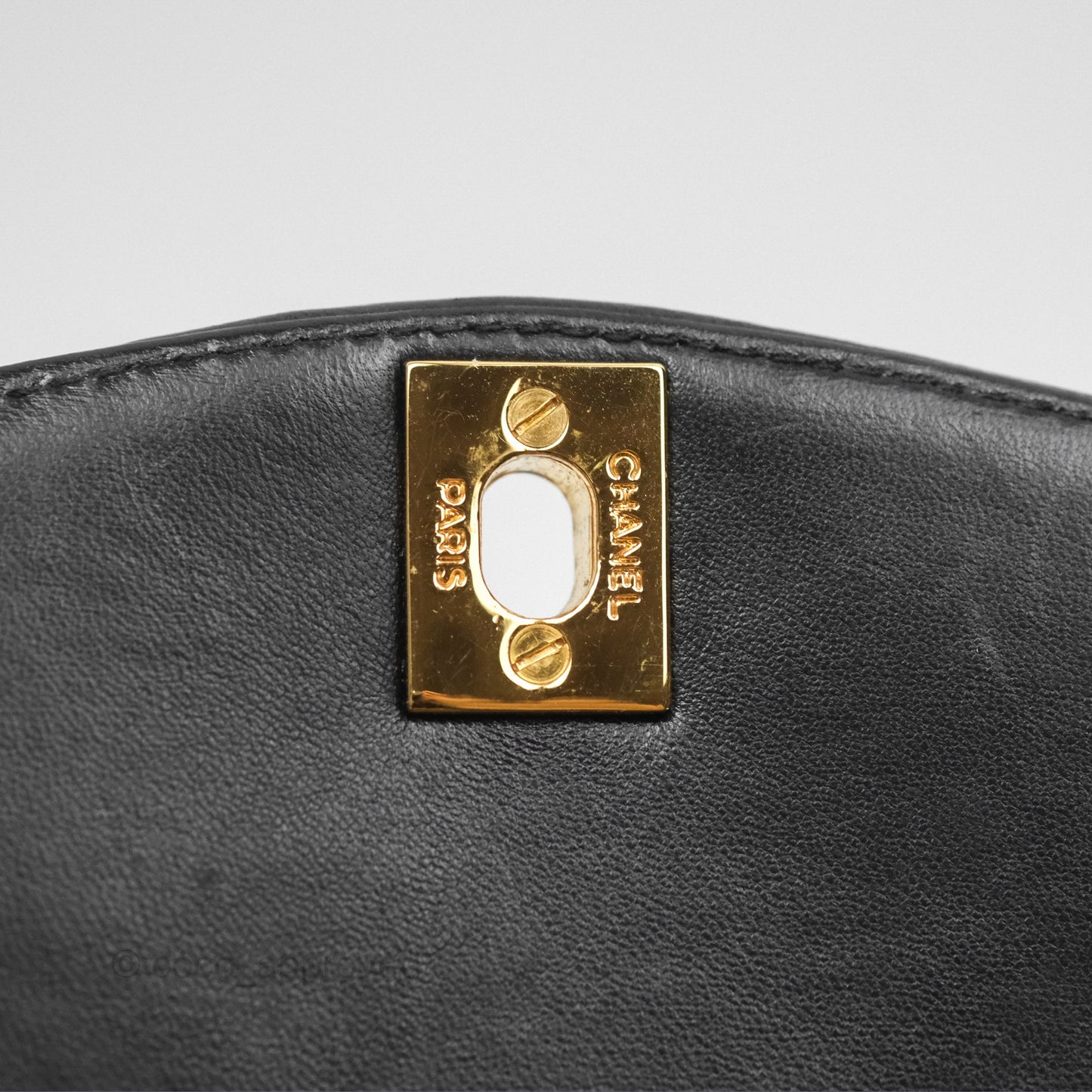 Chanel Vintage Diana Fringe Camera Bag Black Lambskin 24K Gold Hardware