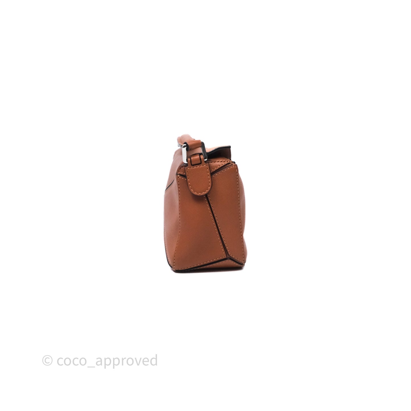 Loewe Mini Puzzle Bag Tan Calfskin Palladium Hardware