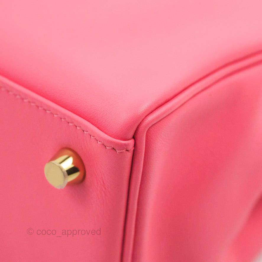 Hermès Retourne Kelly 25 Veau Swift Rose Azalee Gold Hardware