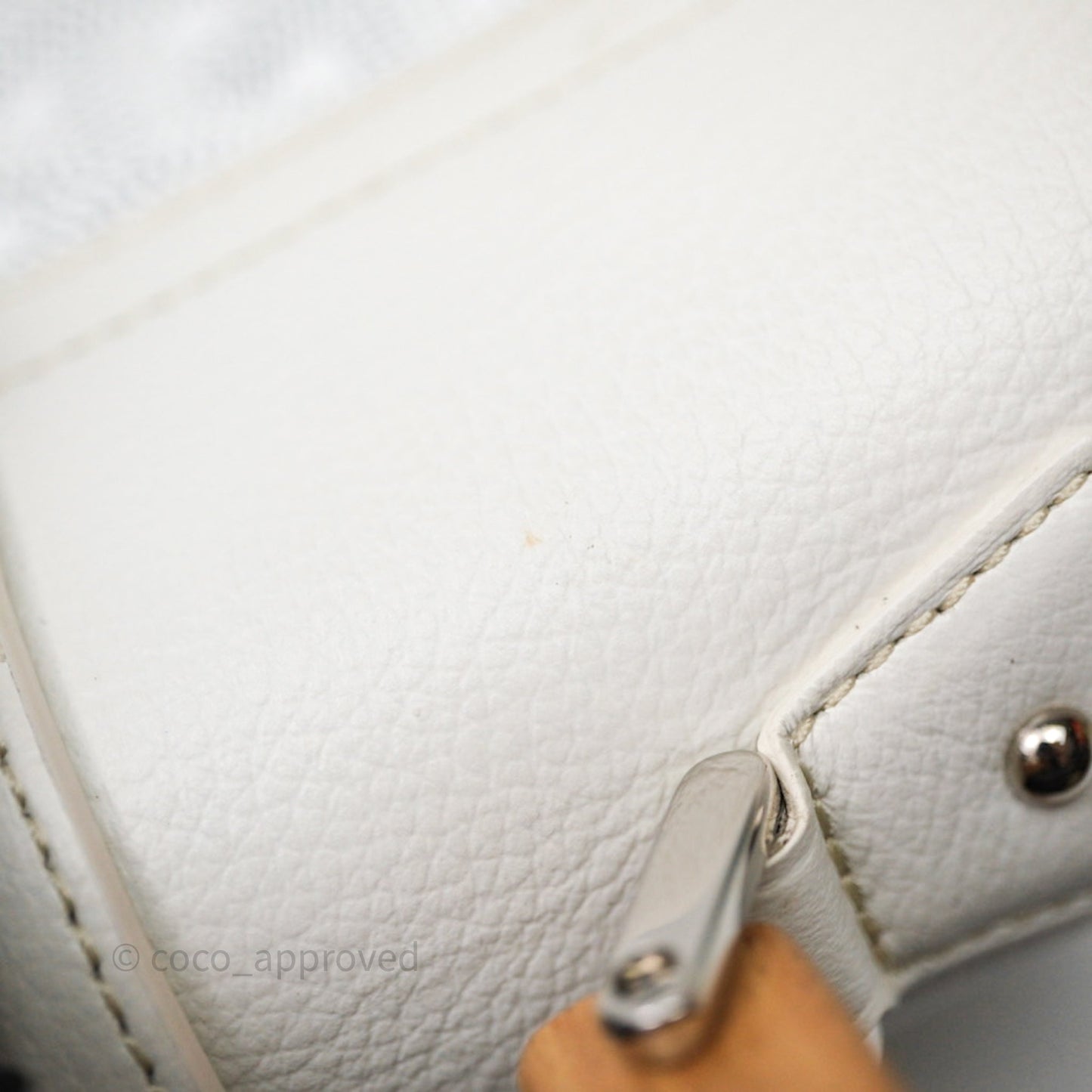 Goyard Saïgon Mini Bag Chevroches Calfskin White Silver Hardware