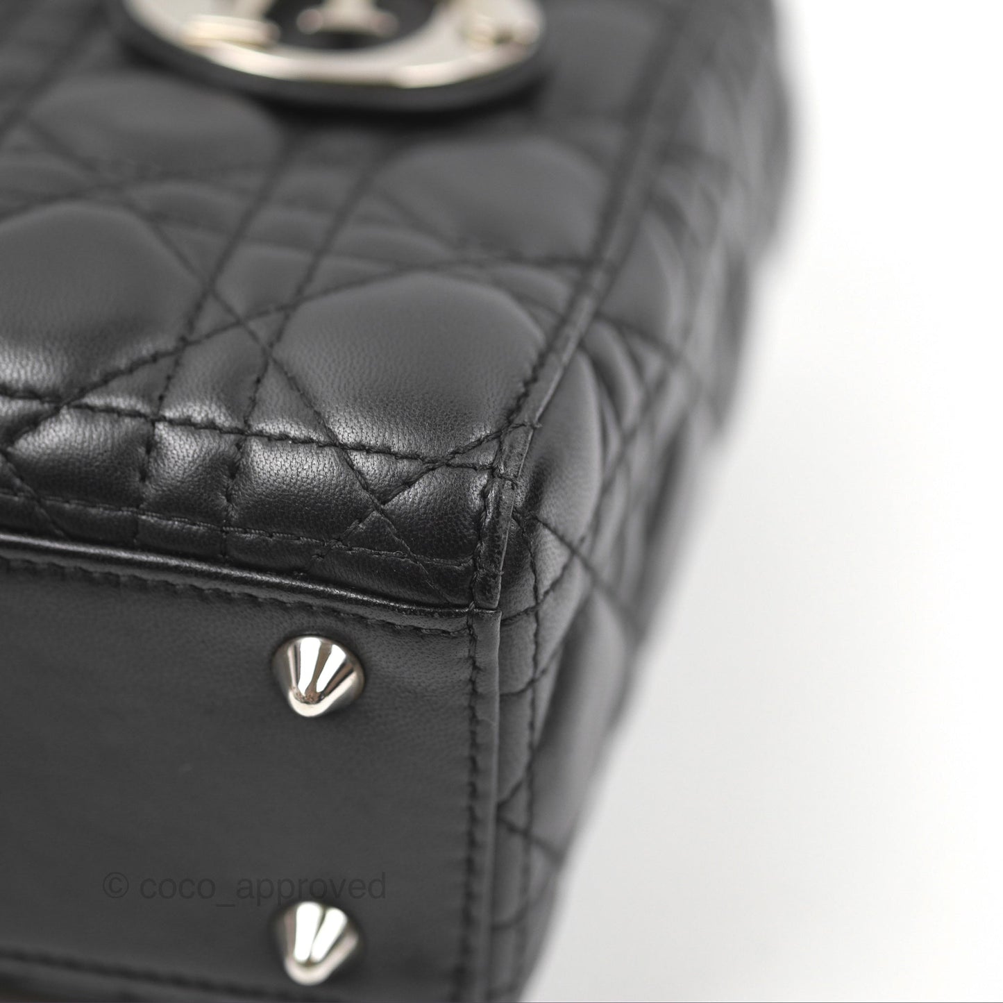 Christian Dior My ABCDior Lady Dior Bag Cannage Lambskin Black Gold Hardware