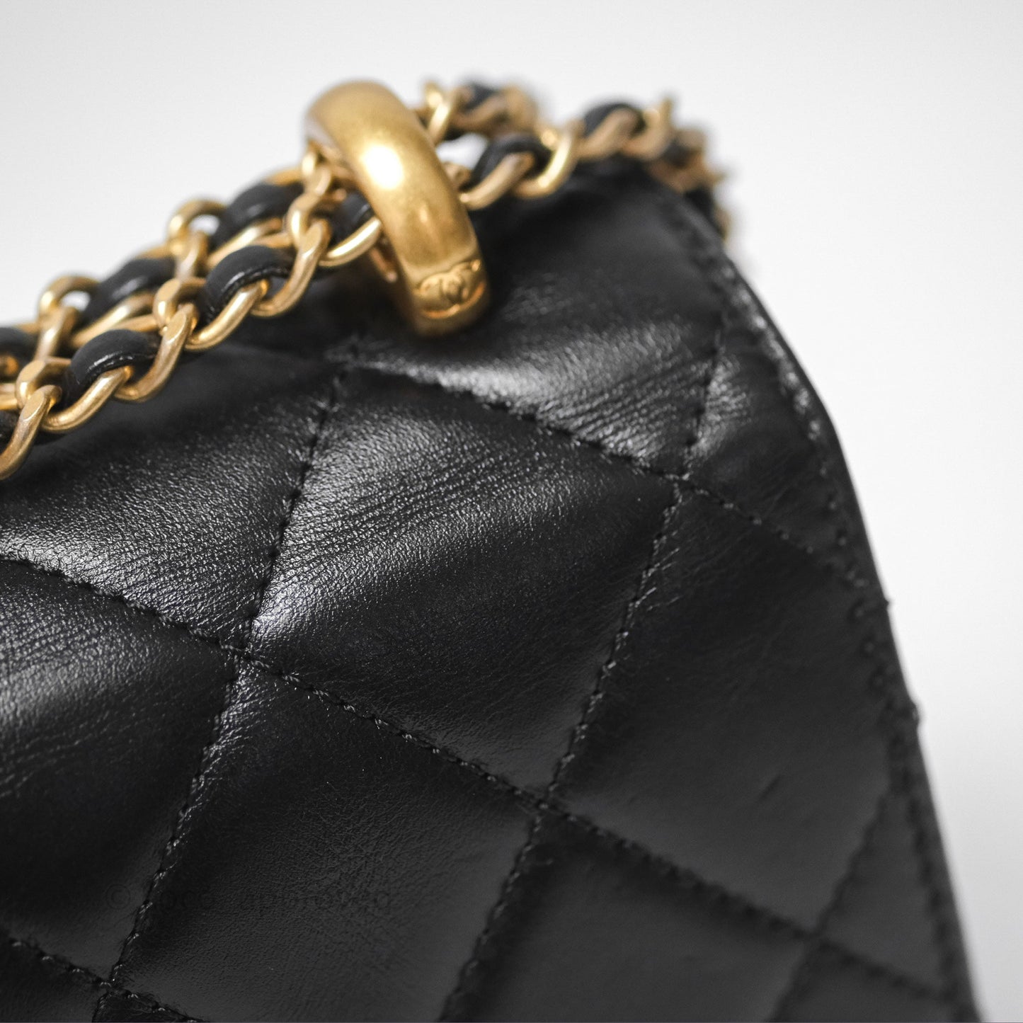 Chanel Quilted Mini Perfect Fit Adjustable Black Calfskin Gold Hardware