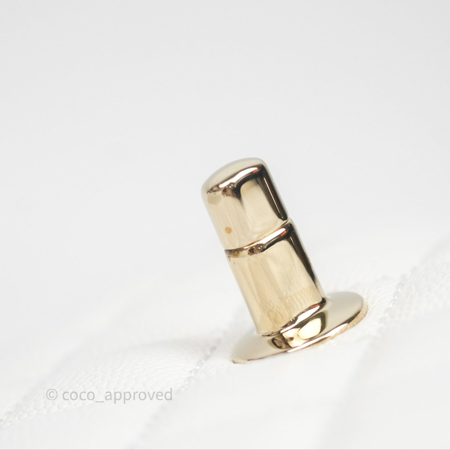 Chanel Small Coco Handle Quilted White Caviar Gold Hardware