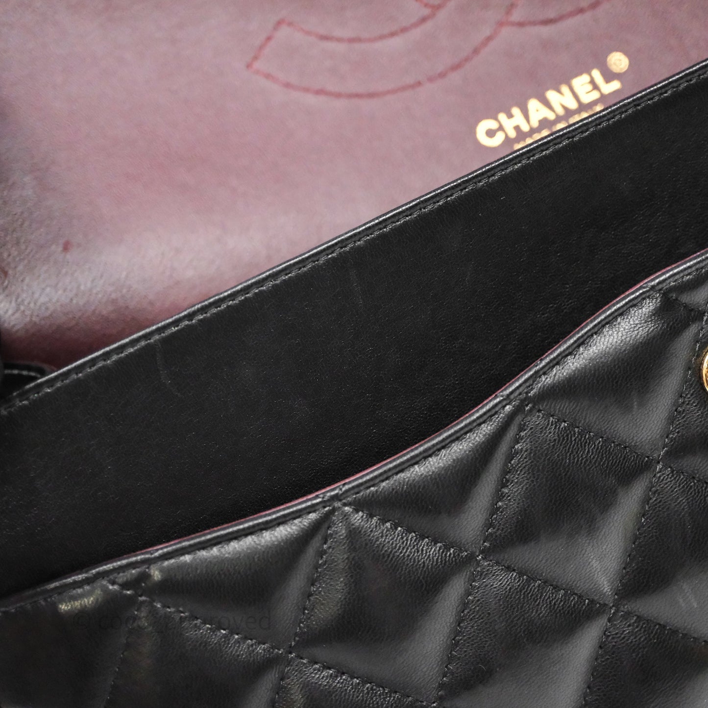 Chanel Classic Jumbo Double Flap Black Lambskin Bag Gold Hardware