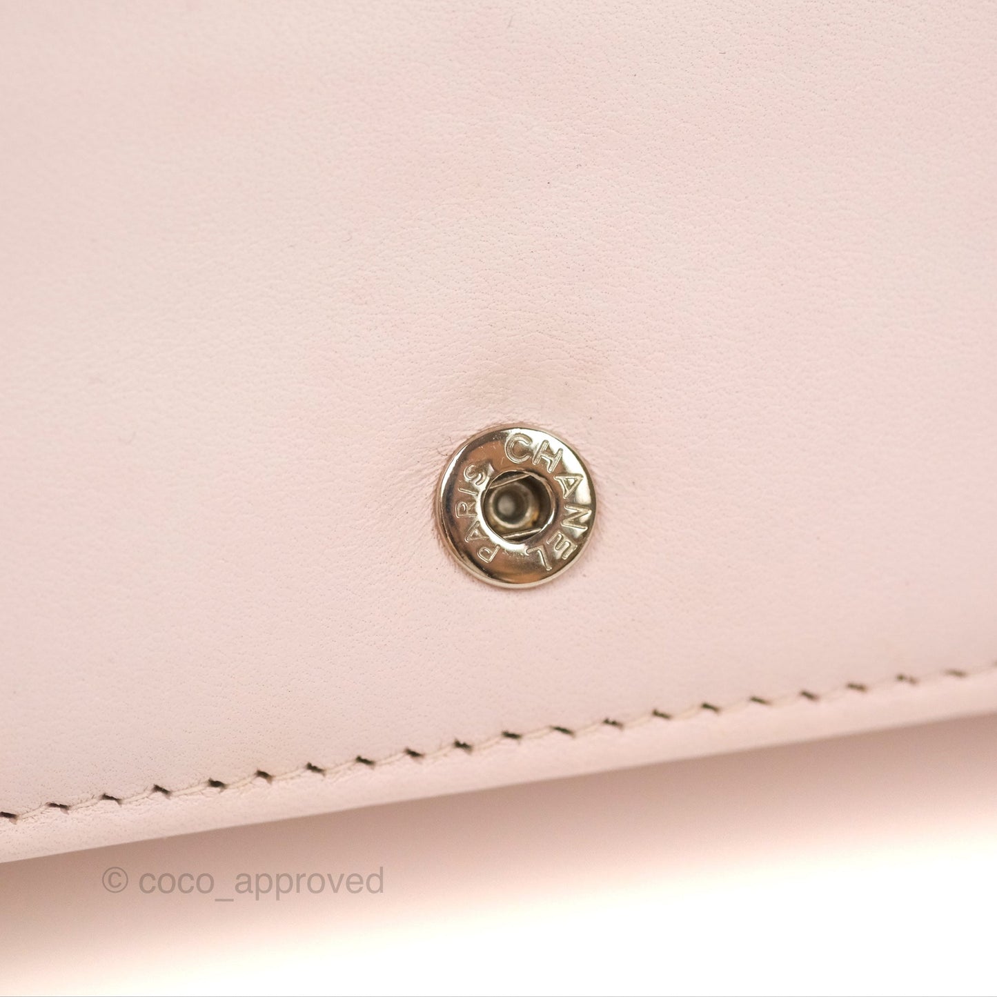 Chanel Deauville Wallet On Chain WOC Pink Canvas Silver Hardware