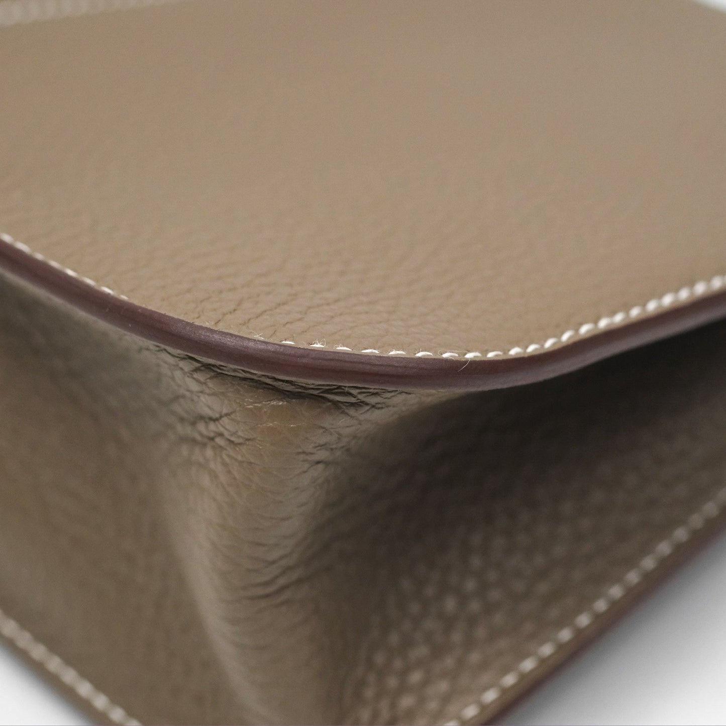 Hermès Halzan 25 Etoupe Clemence Palladium Hardware