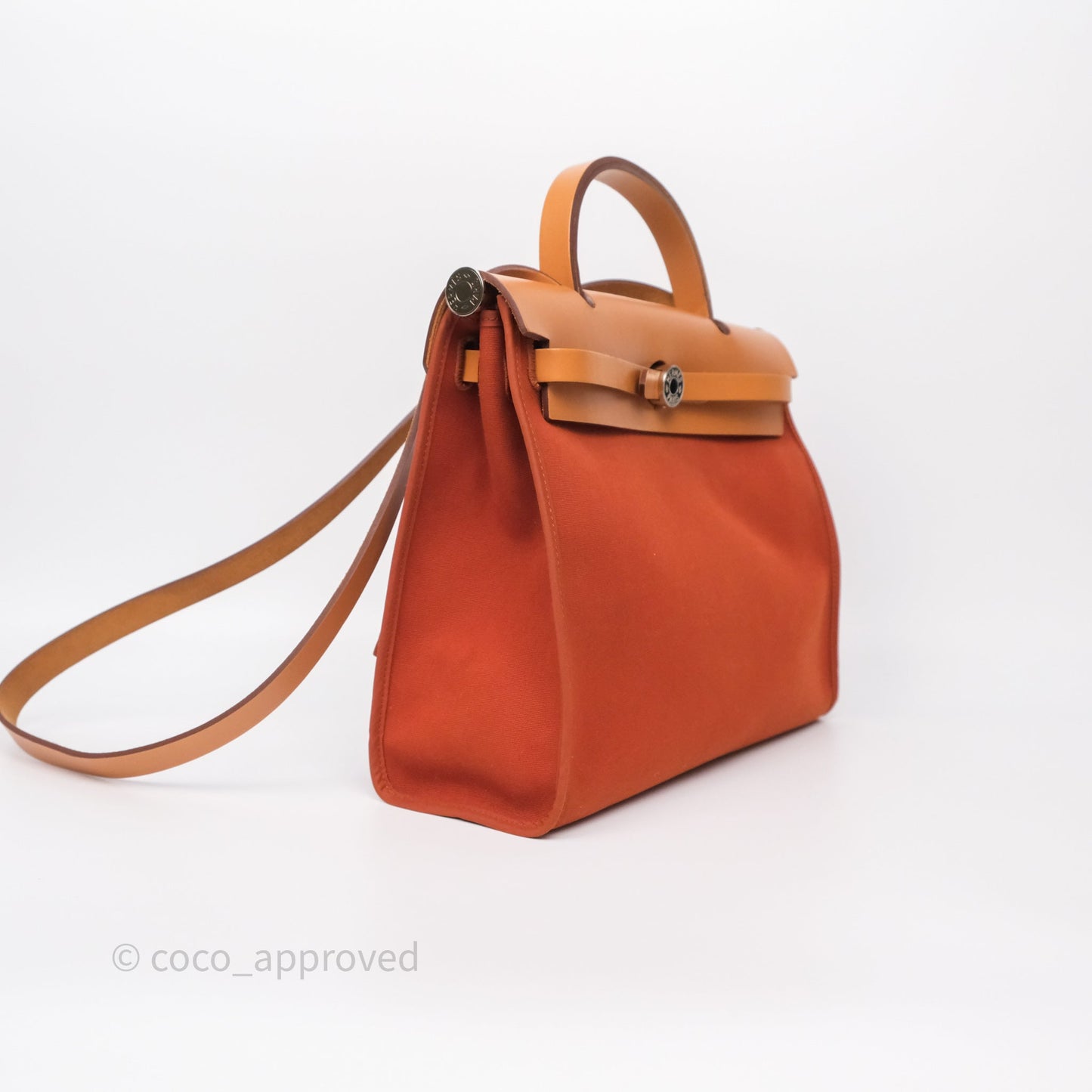 Hermès Herbag Zip 31 Cuivre Canvas Palladium Hardware