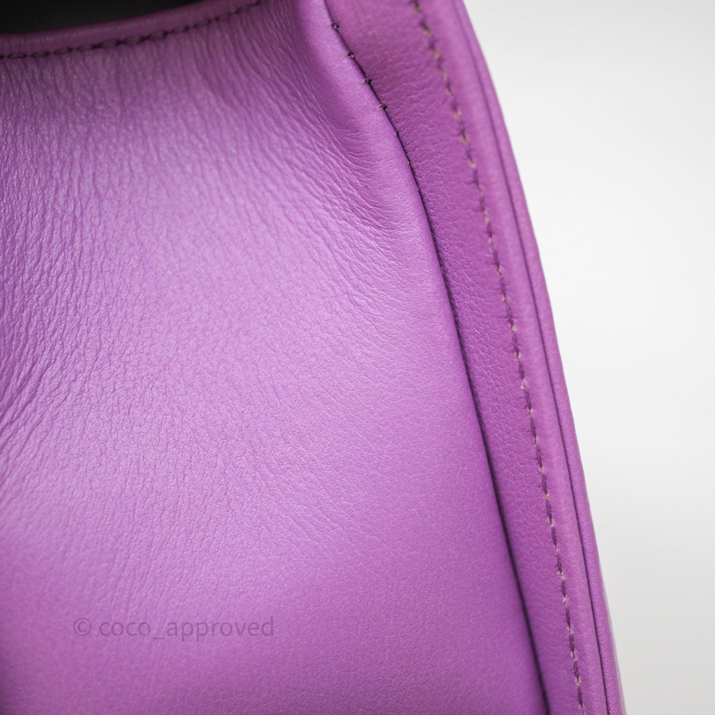 Chanel Chevron Small Boy Purple Calfskin Gold Hardware