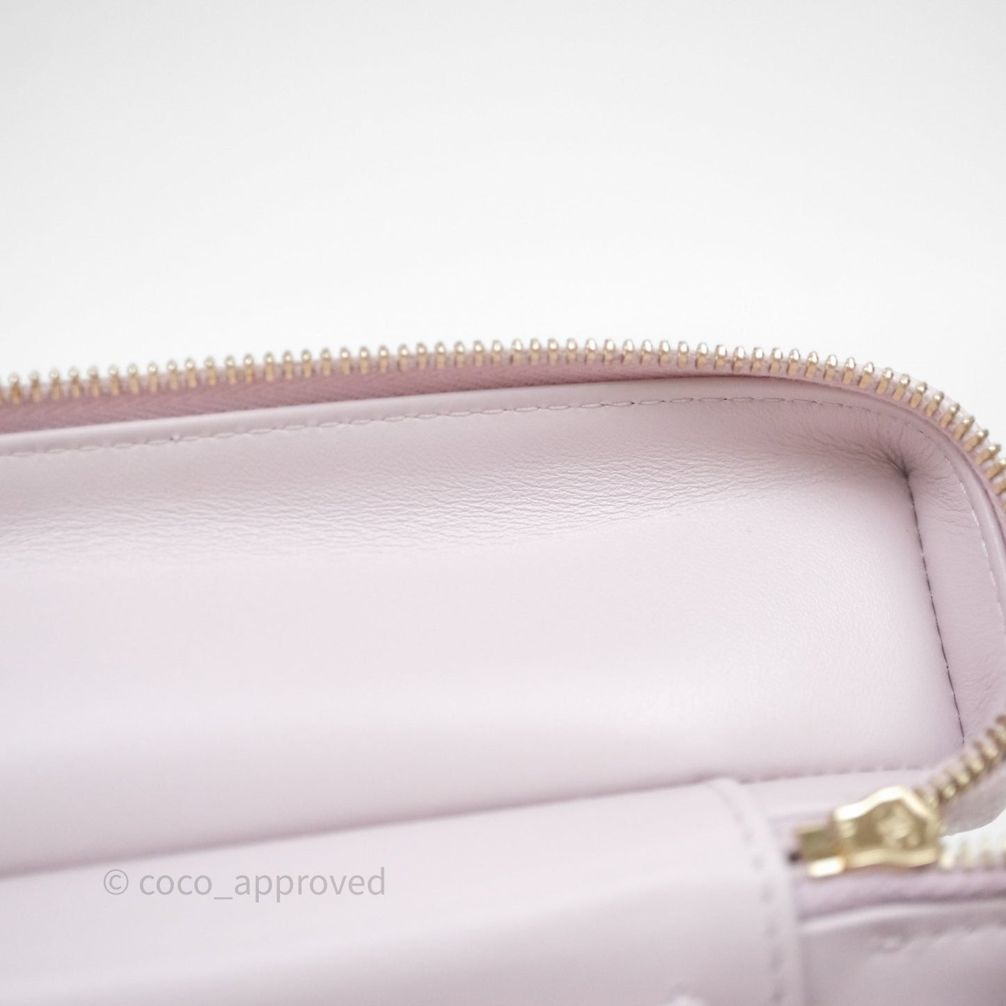 Chanel Top Handle Long Vanity with Chain Light Lilac Pink Caviar Gold Hardware