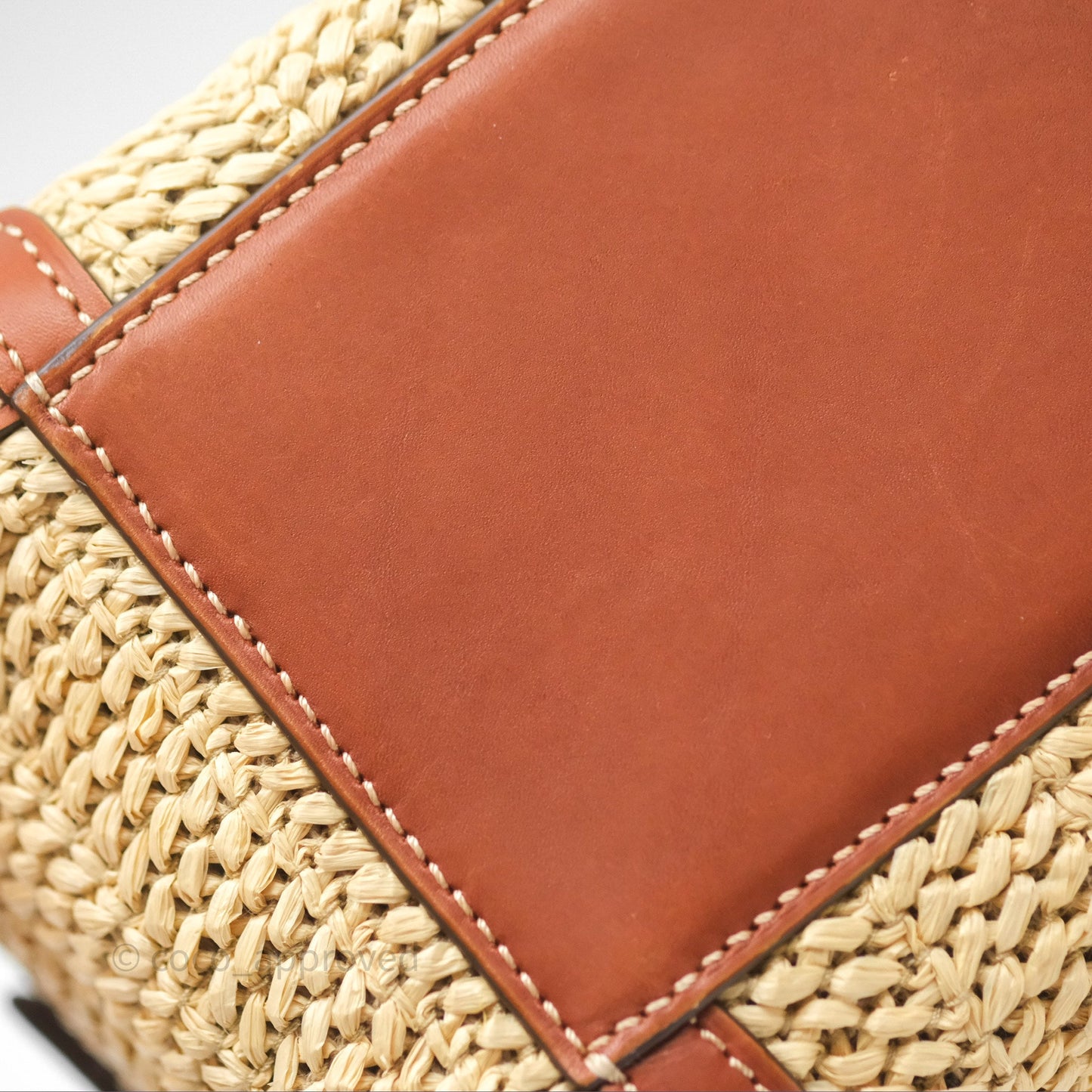 Delvaux Cool Box MM Bohème Raffia Brown