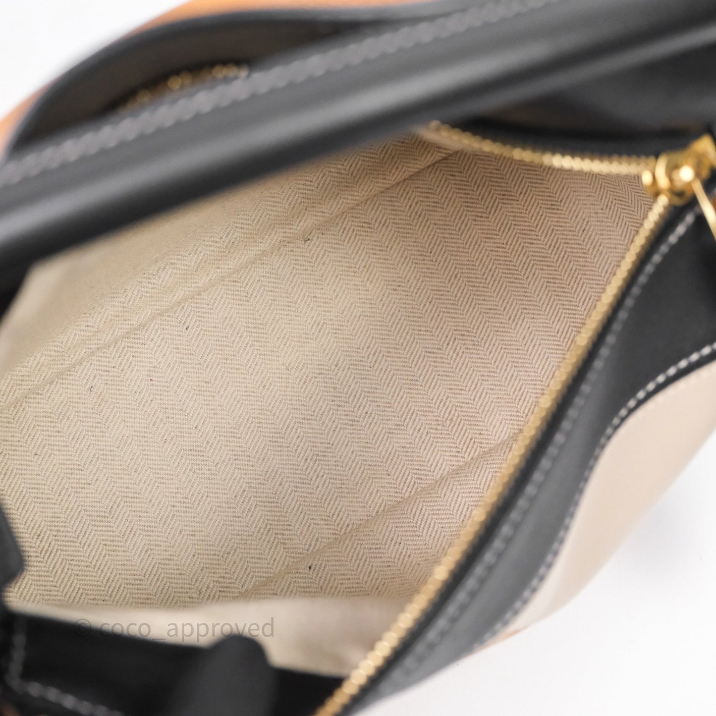Loewe Small Puzzle Bag Amber/ Light Oat Calfskin Gold Hardware