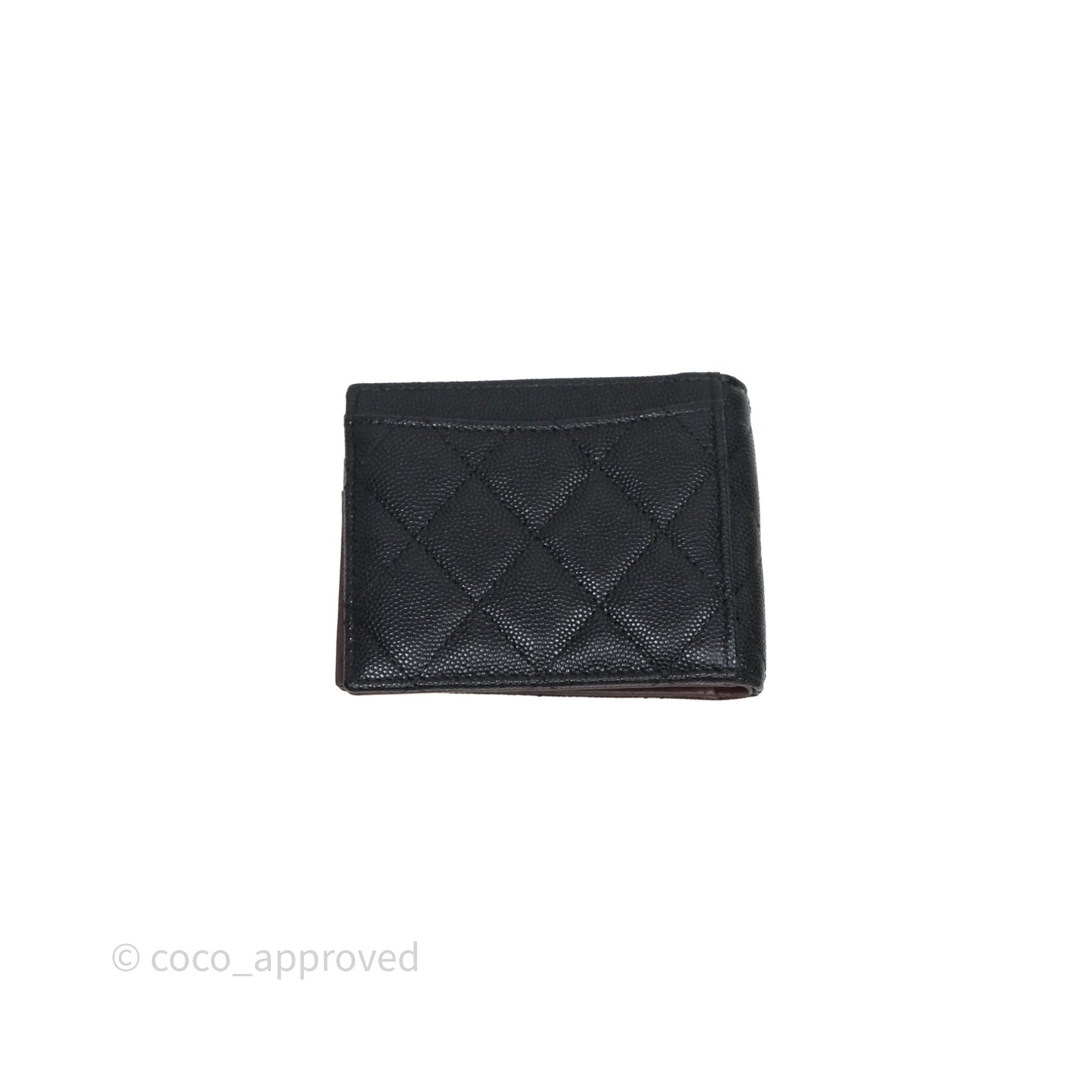 Chanel Quilted Classic Flap Card Holder Black Caviar Gold Hardware 23C