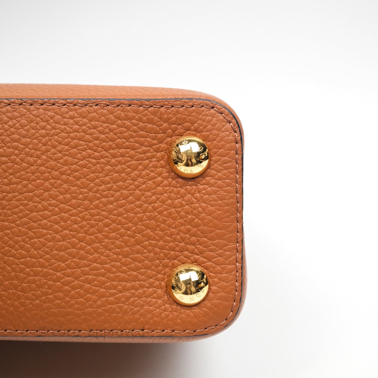 Louis Vuitton Taurillon Capucines BB Tan Gold Hardware