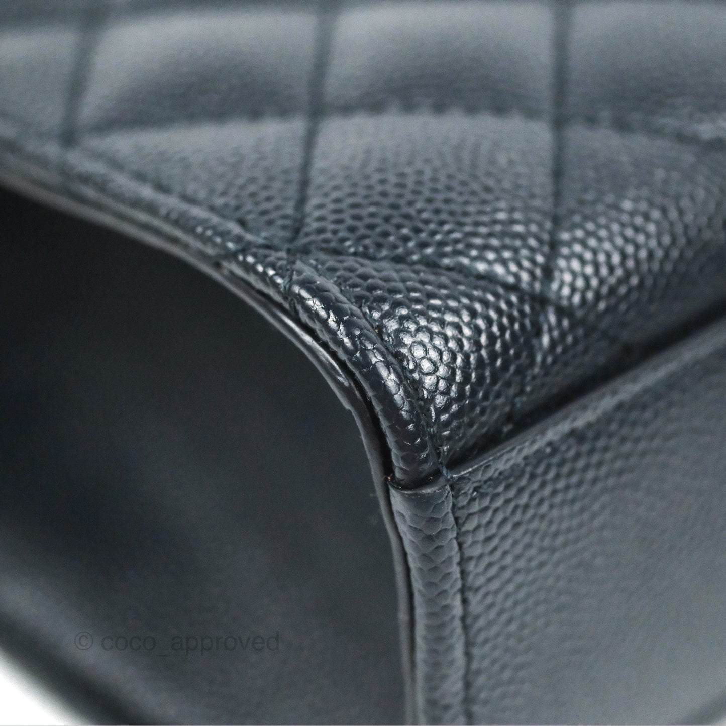 Saint Laurent Medium Envelope Navy Caviar Silver Hardware