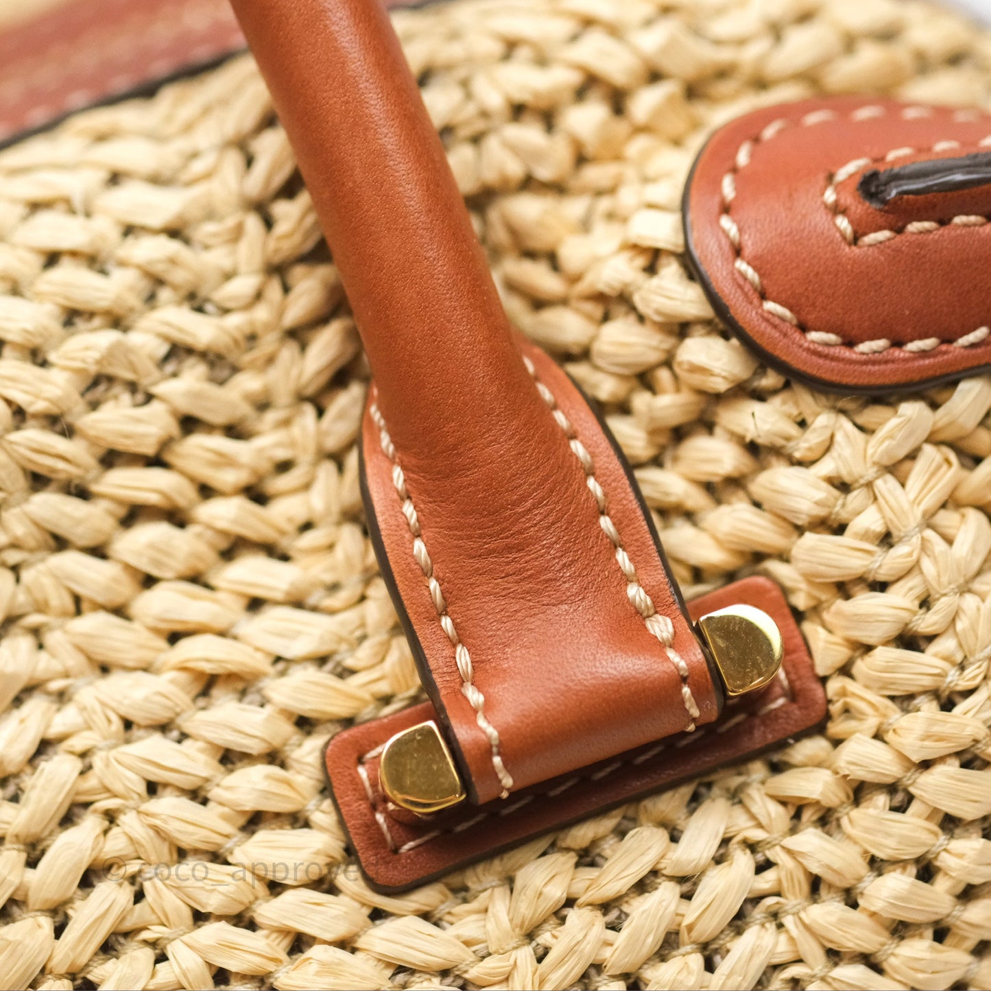 Delvaux Cool Box MM Bohème Raffia Brown