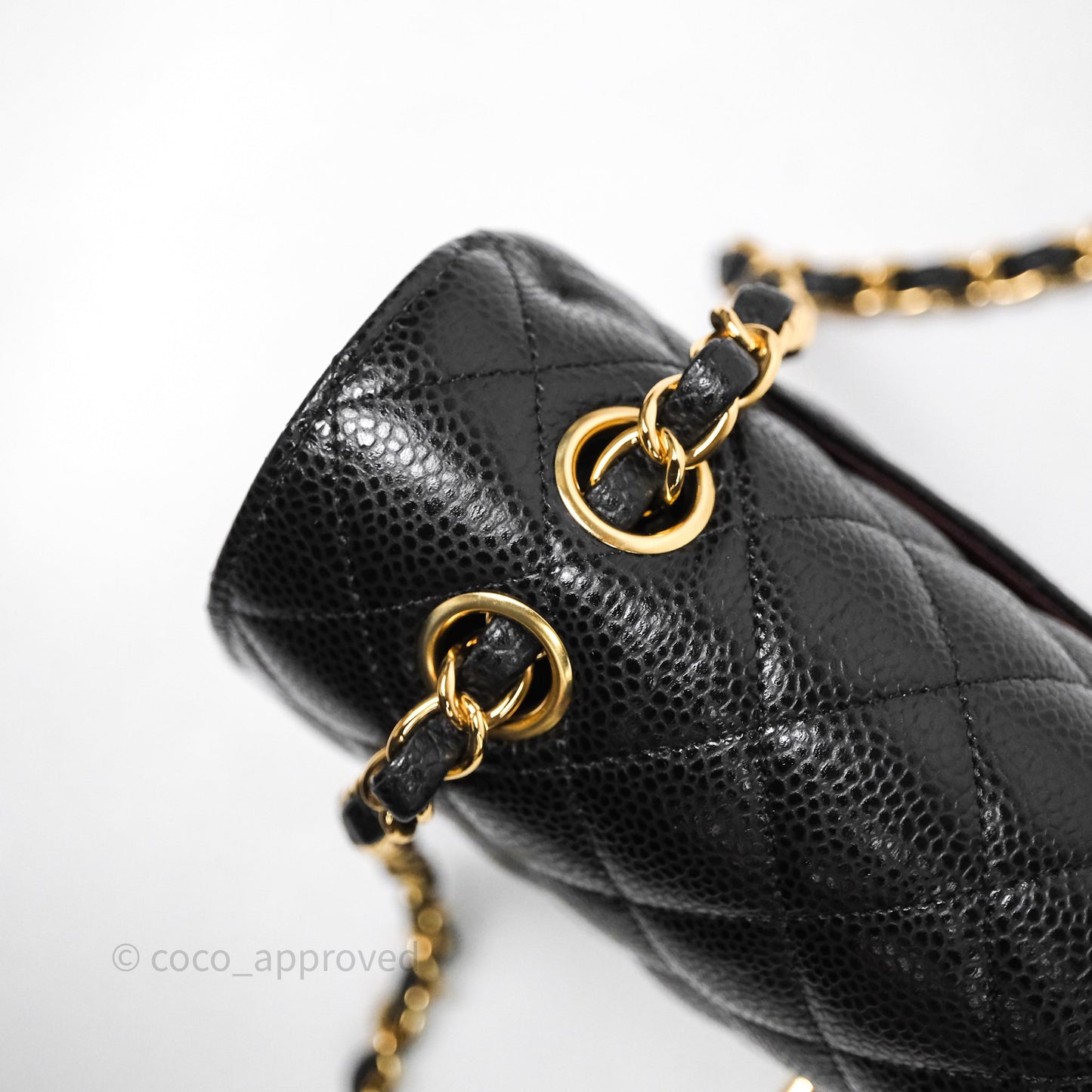 Chanel Small Classic Flap Quilted Black Caviar Gold Hardware