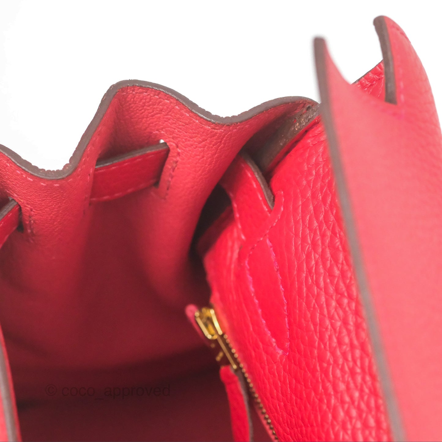 Hermès Kelly 28 Retourne Rouge Tomate S5 Clemence Gold Hardware