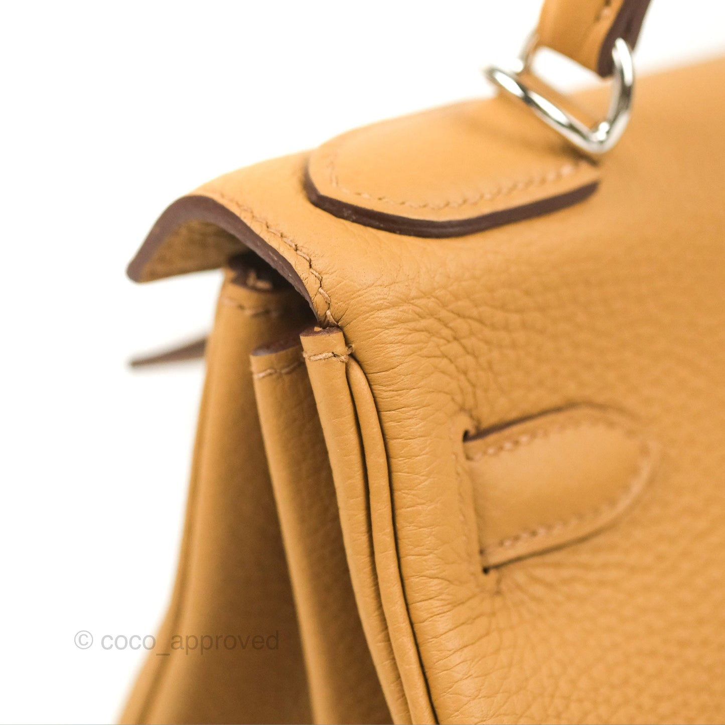 Hermès Kelly 28 Biscuit 48 Clemence Palladium Hardware
